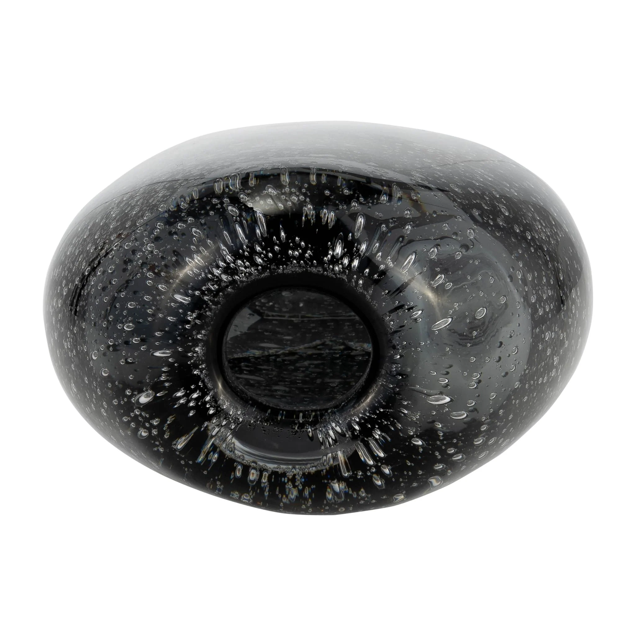 Glass, 9"h Ellipse Vase, Smoke - Image 7