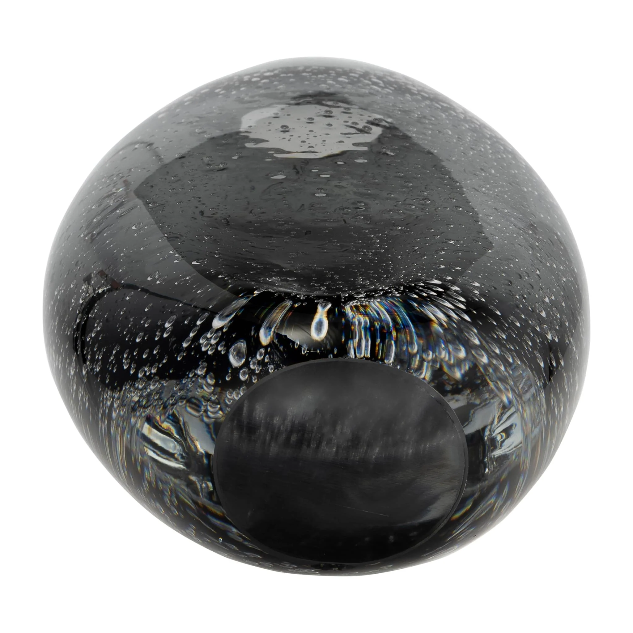 Glass, 9"h Ellipse Vase, Smoke - Image 8