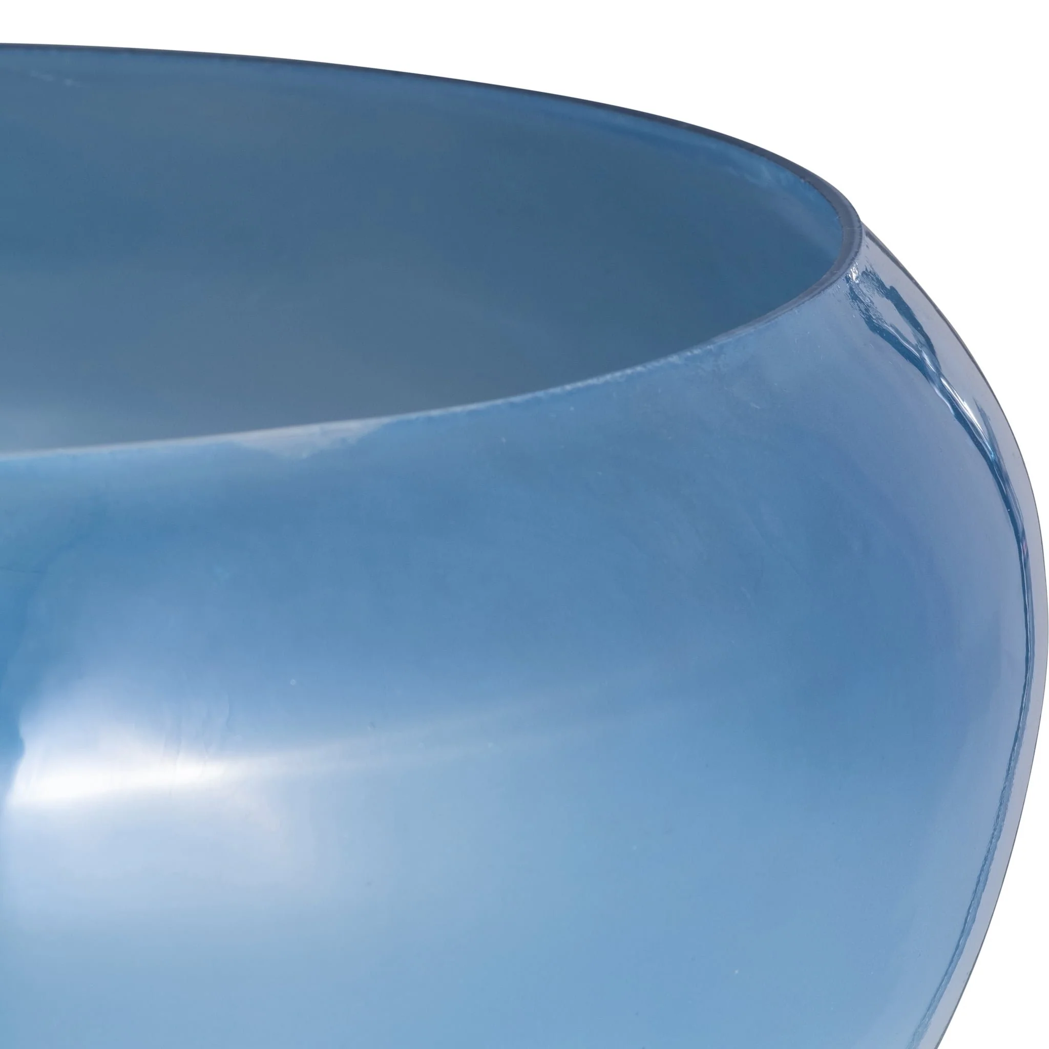 Glass, S/2 10/14" Decorative Bowls, Blue - Image 5