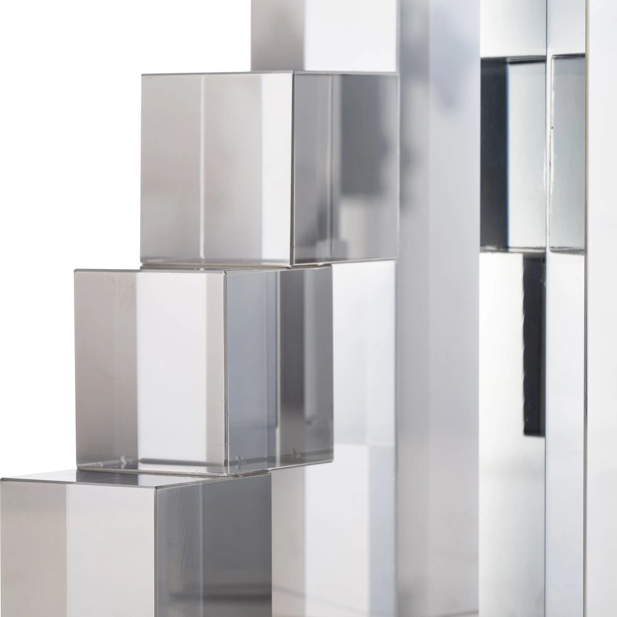 Glass, S/2 6" Tetrimino Bookends, Smoke - Image 4