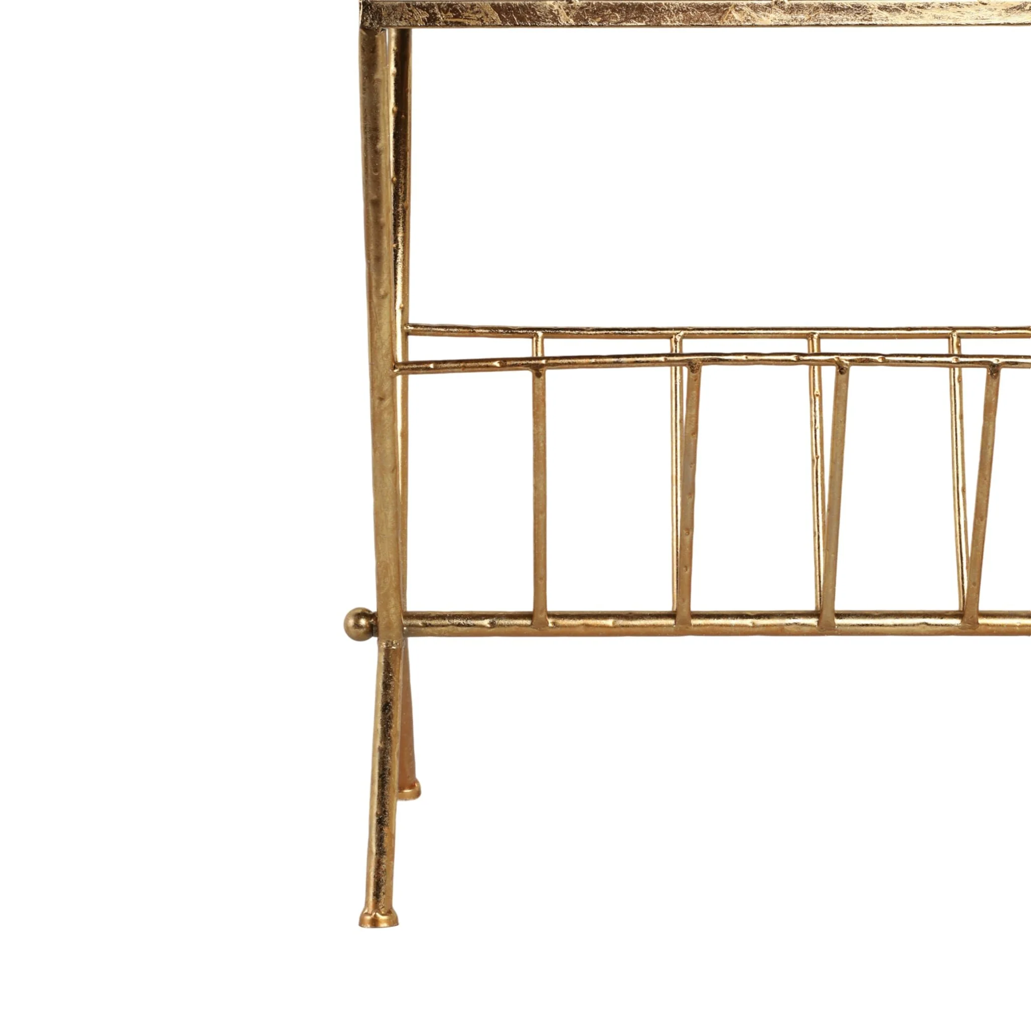 Gold Accent Table, Mirror W/ Magazine - Image 5