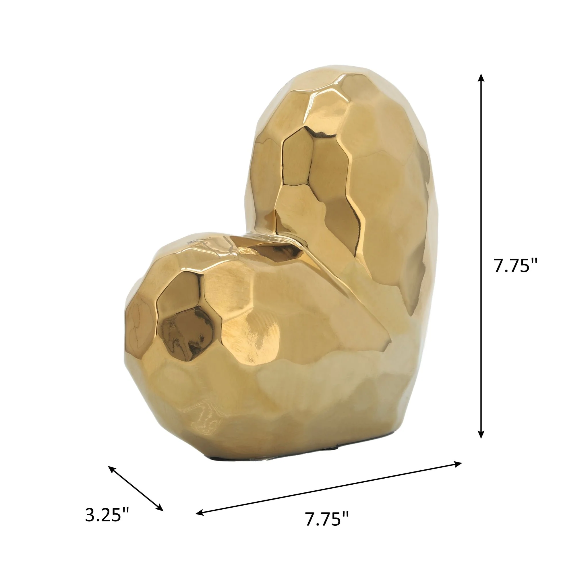 Gold Ceramic Heart 8 - Image 2