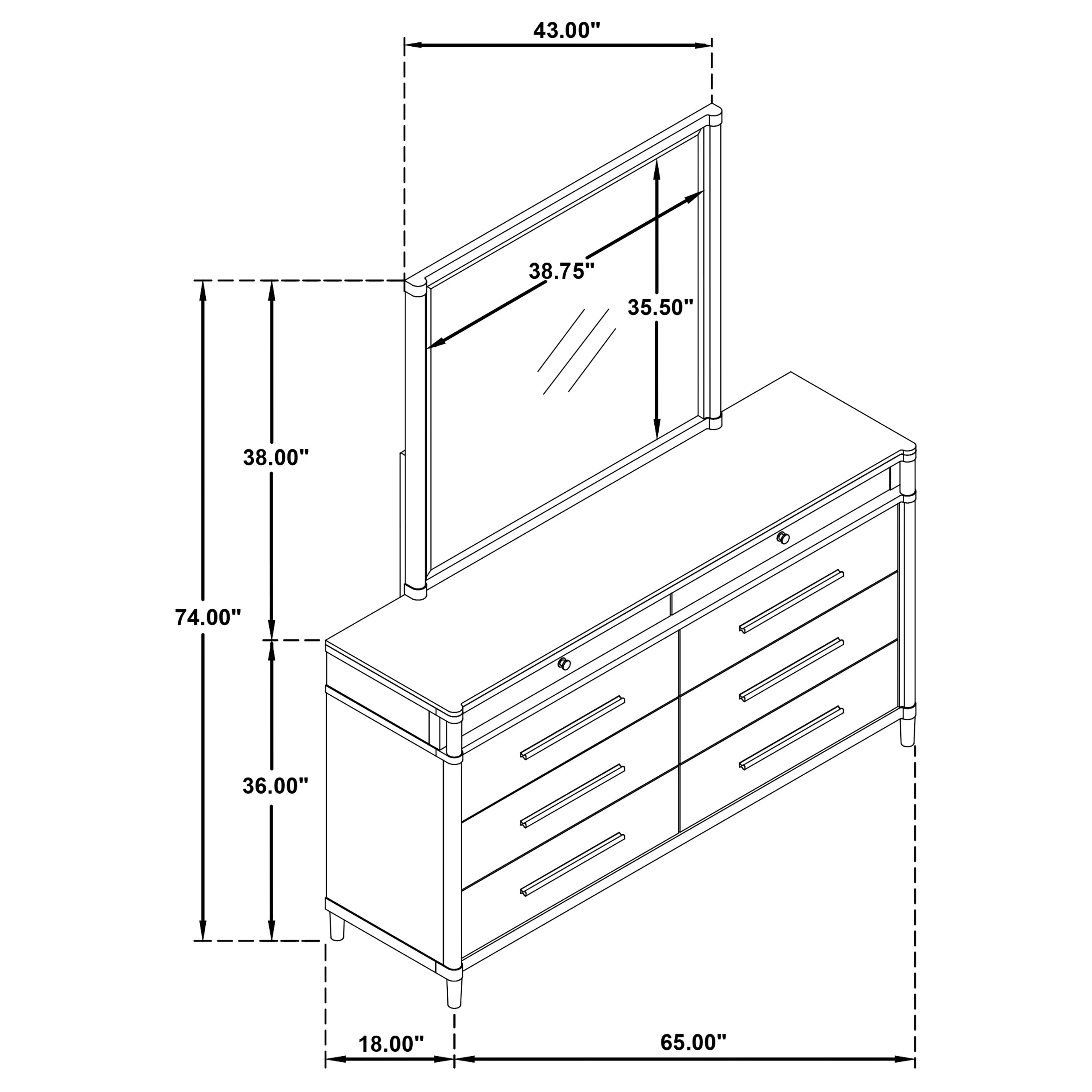 Gracemont Dresser with Mirror - Image 14
