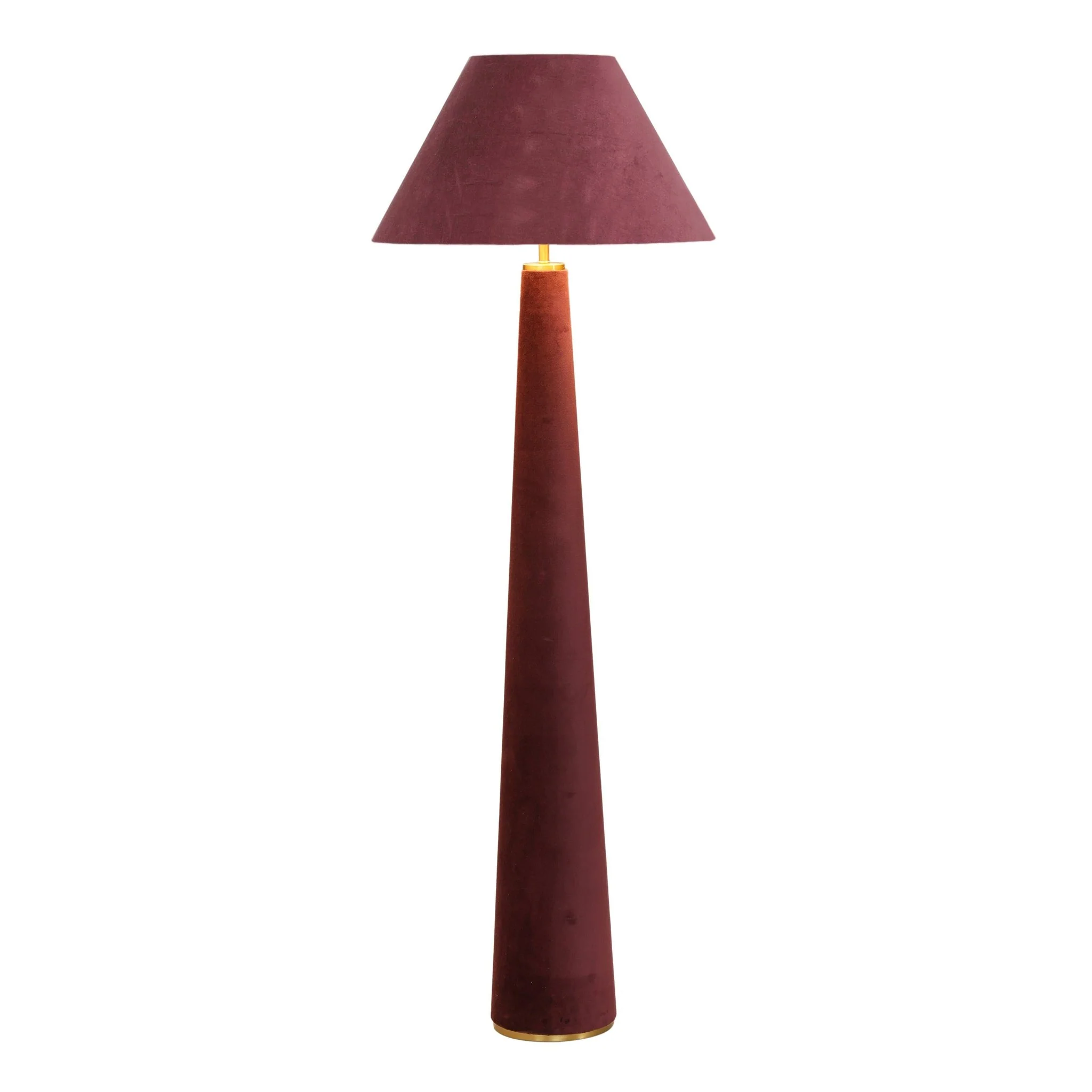 Graham Burgundy Velvet Floor Lamp - Image 3