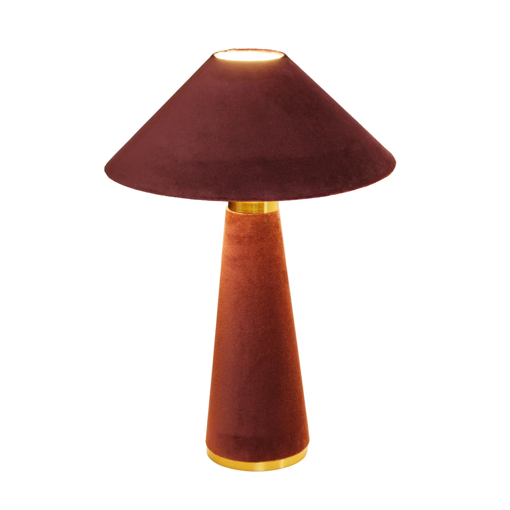 Graham Burgundy Velvet Table Lamp - Image 4