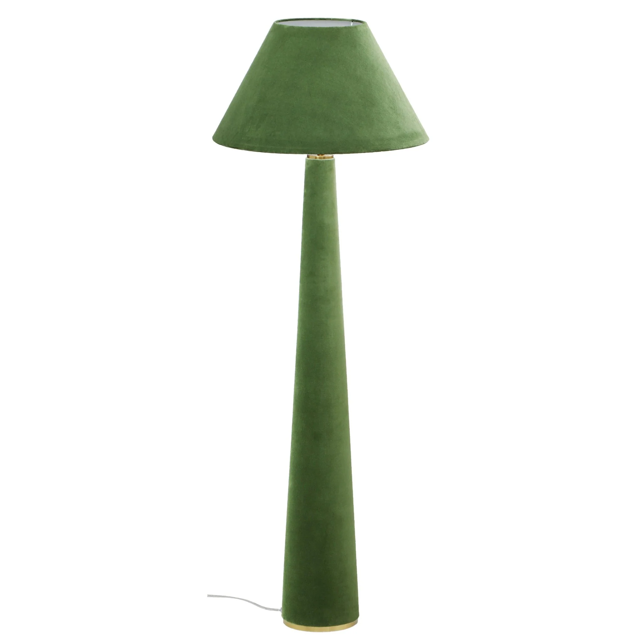 Graham Moss Green Velvet Floor Lamp - Image 3