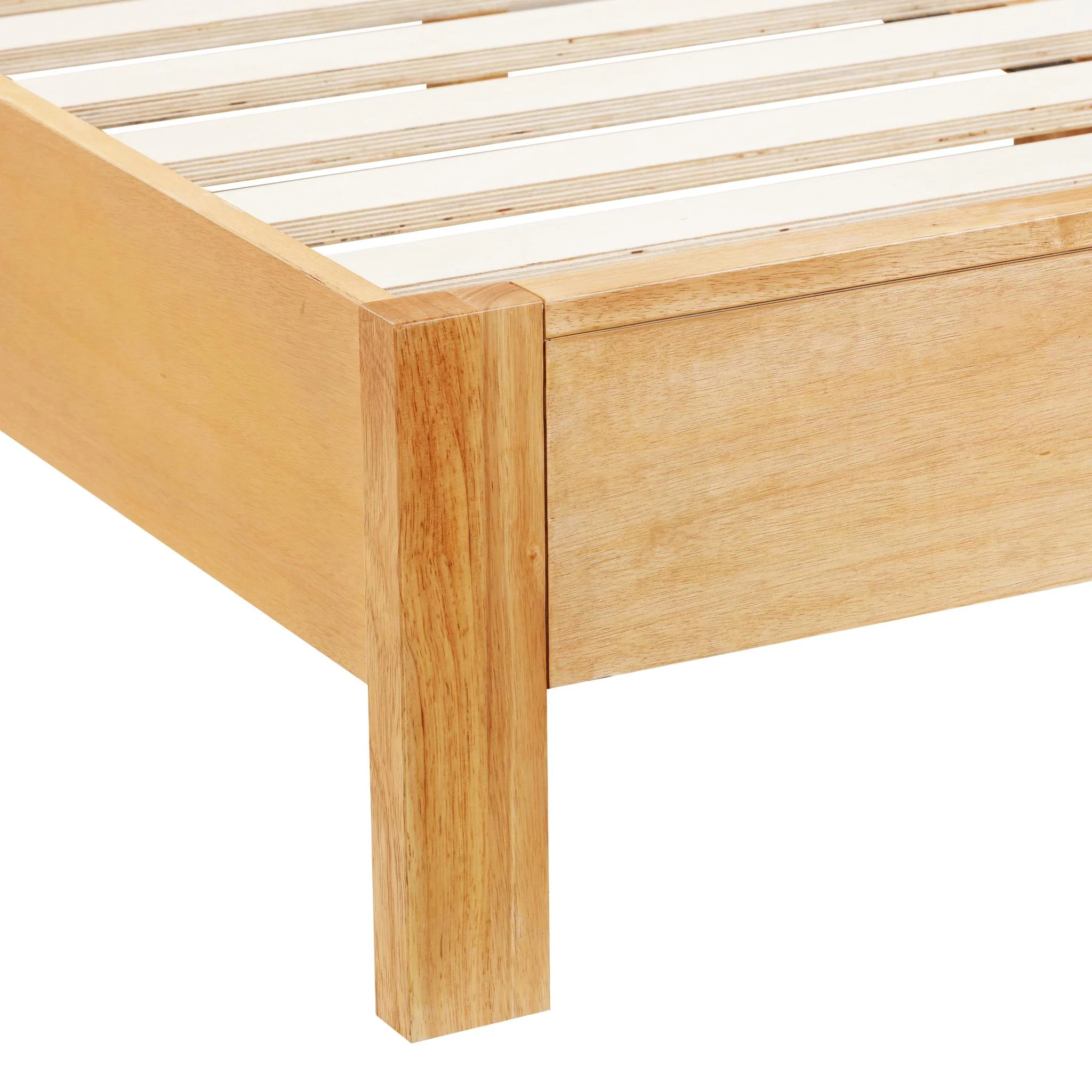 Grappa Natural Wood & Raffia Queen Bed - Image 4