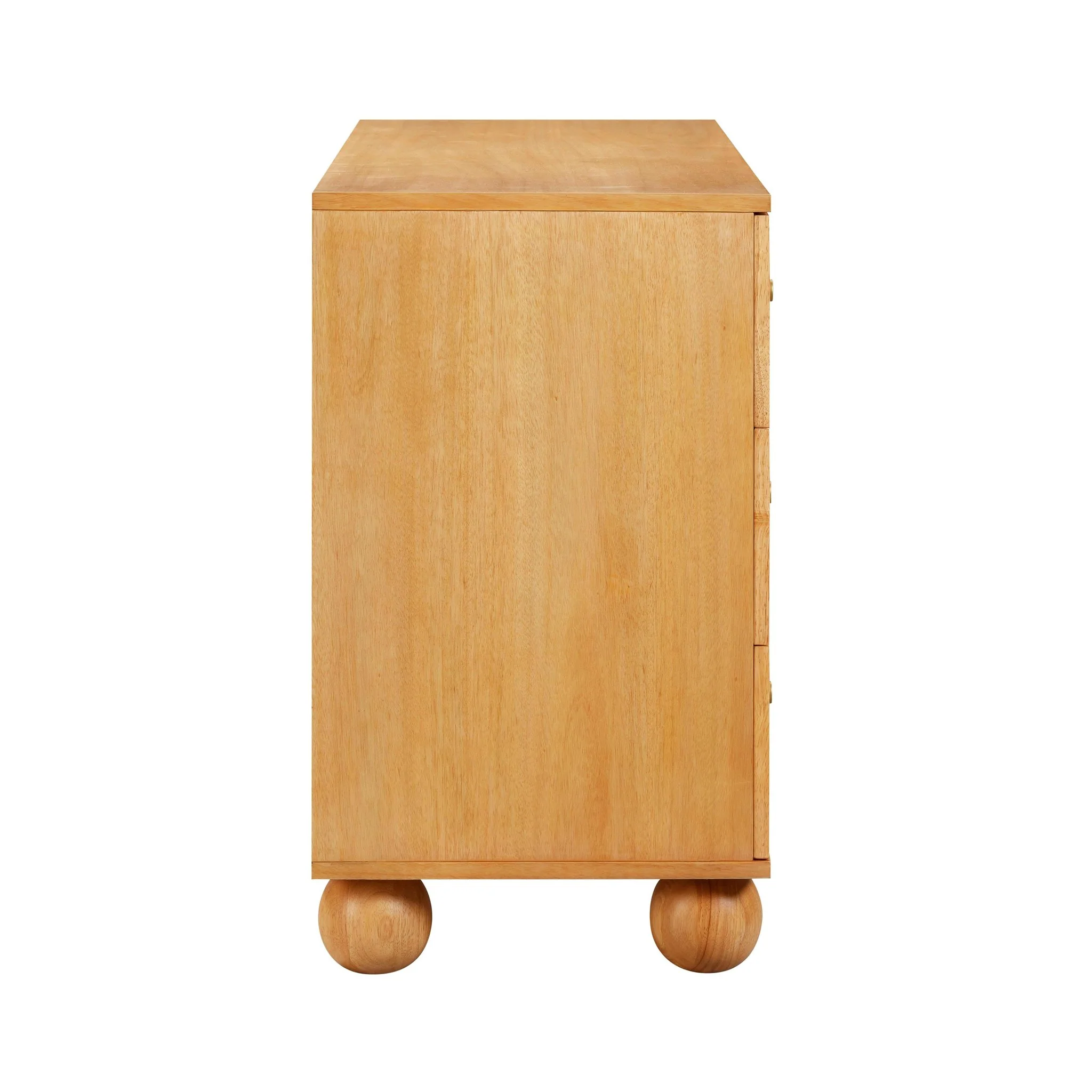 Grappa Natural Wood & Raffia Wavy Dresser - Image 4