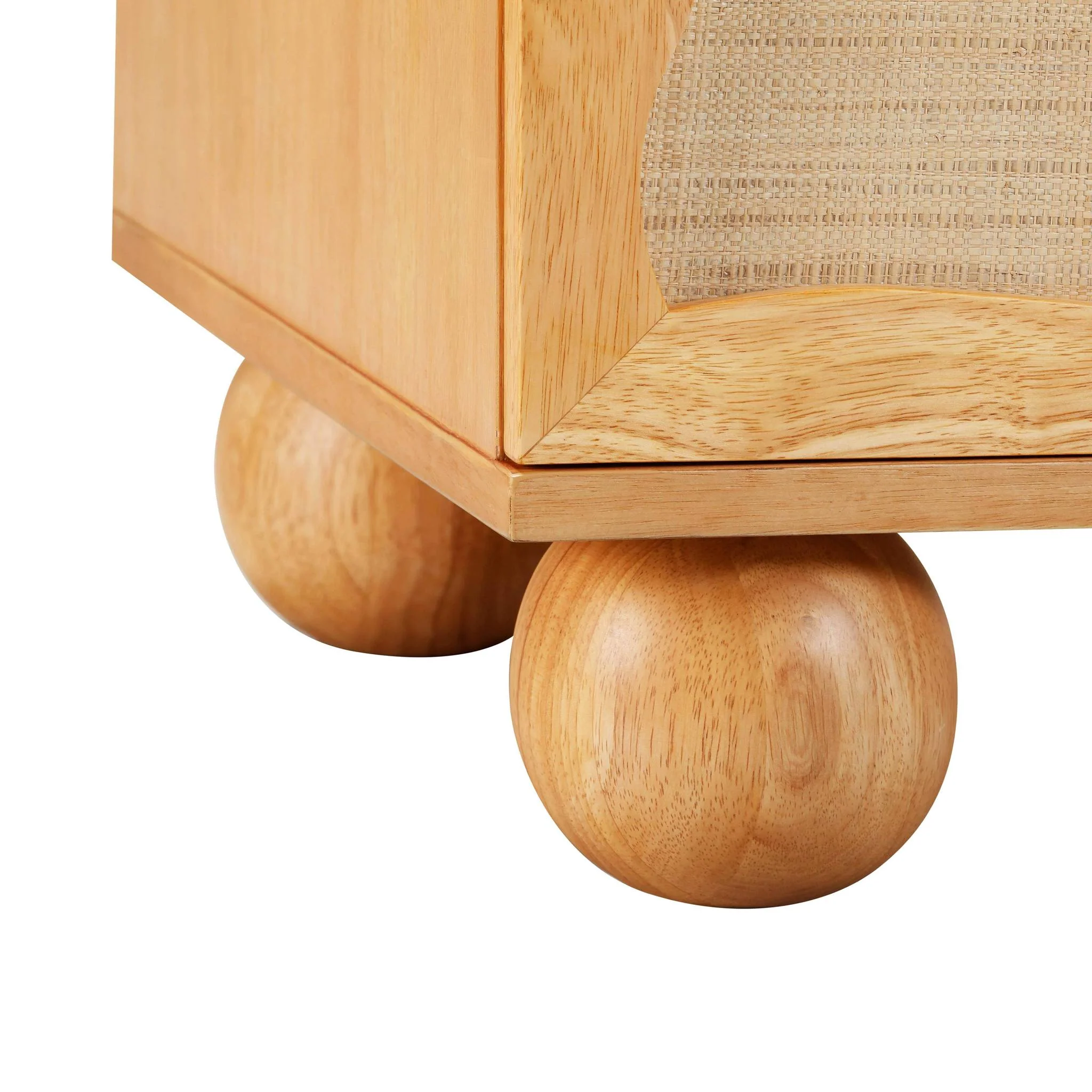 Grappa Natural Wood & Raffia Wavy Dresser - Image 6