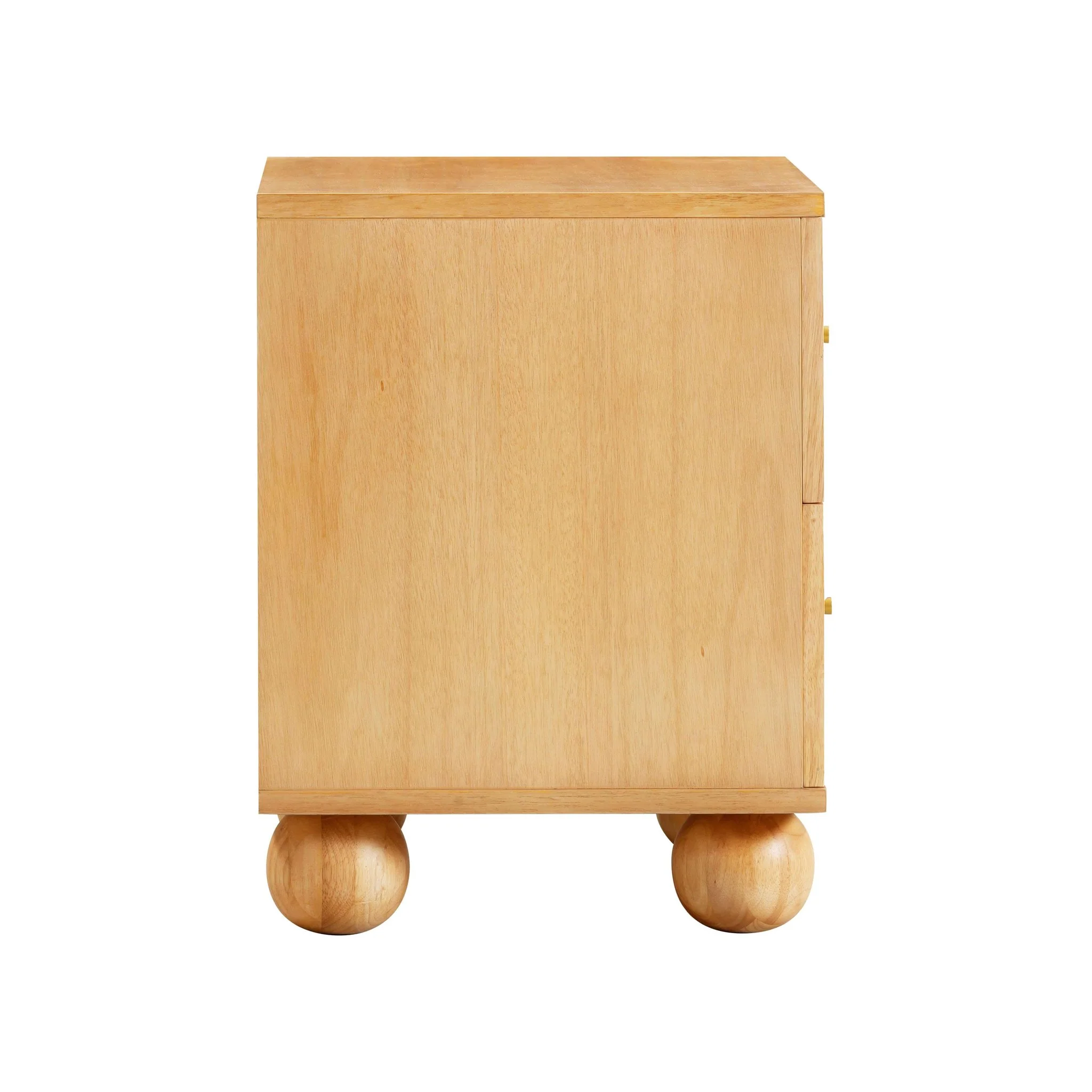 Grappa Natural Wood & Raffia Wavy Nightstand - Image 4