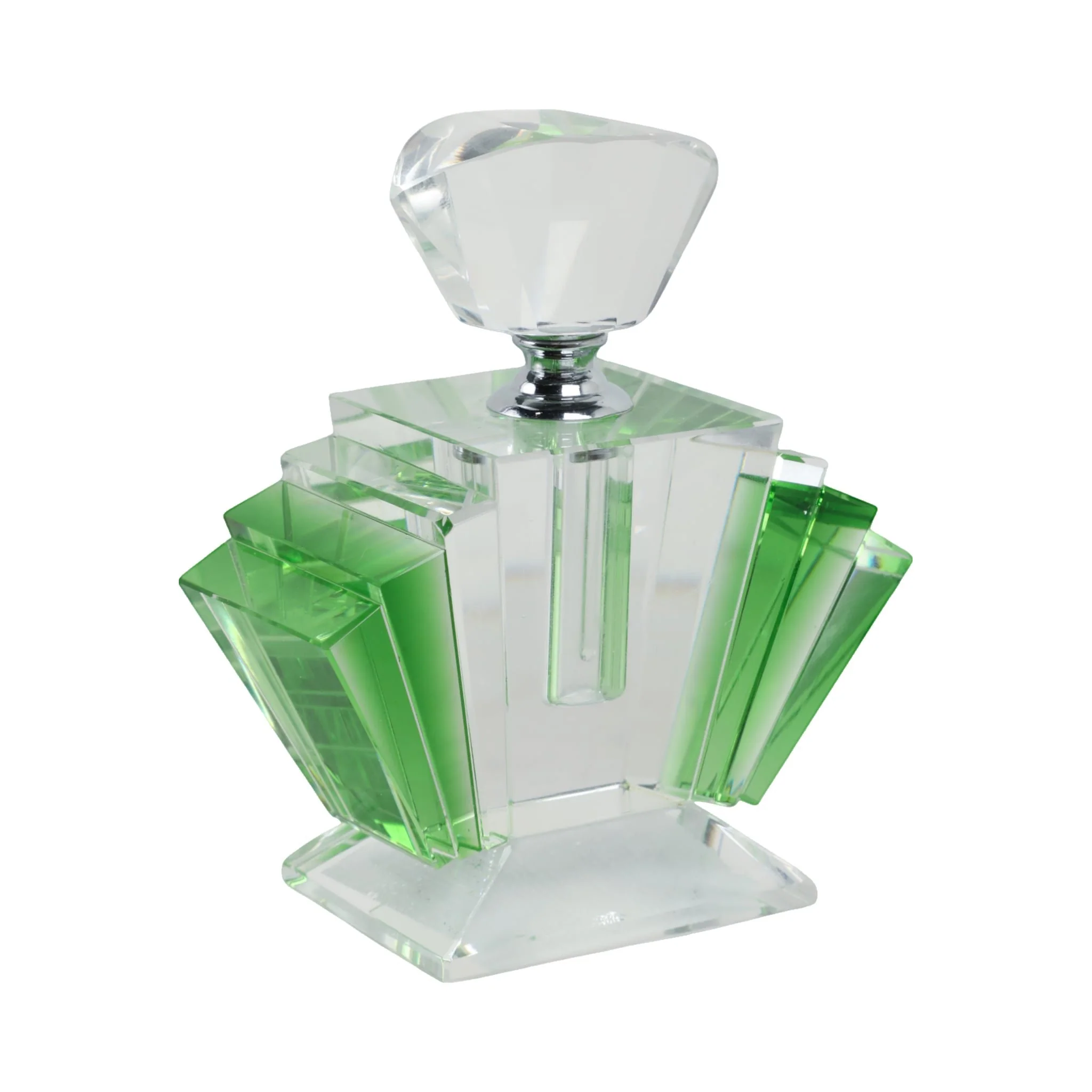 Green Crystal Perfume Bottle 4.75 - Image 2
