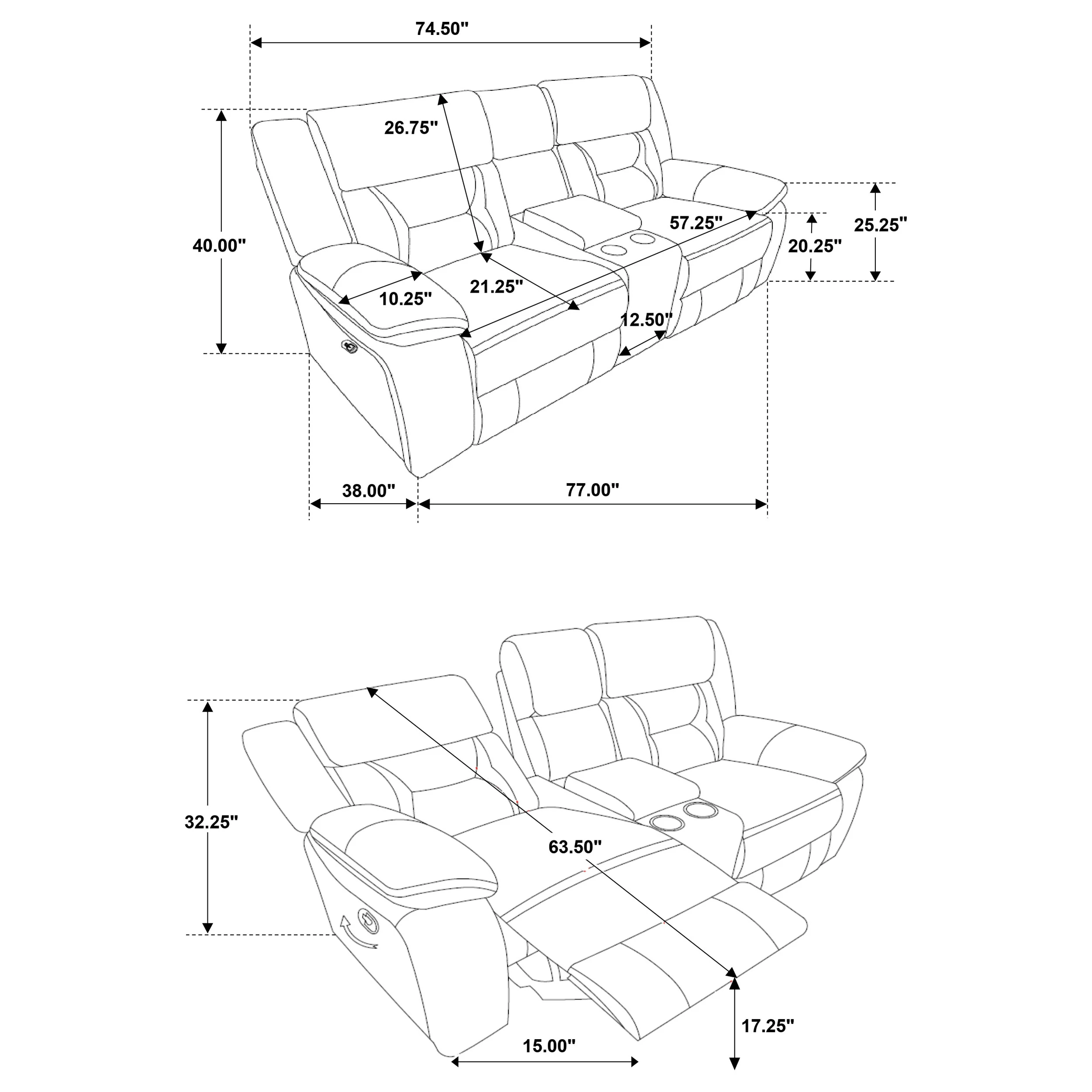 Greer Reclining Sofa Set - Image 14