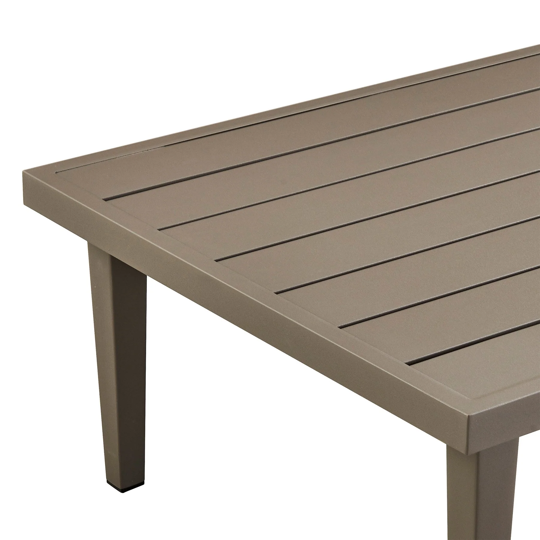 Grenada Aluminum Outdoor Coffee Table in Brown - Image 3
