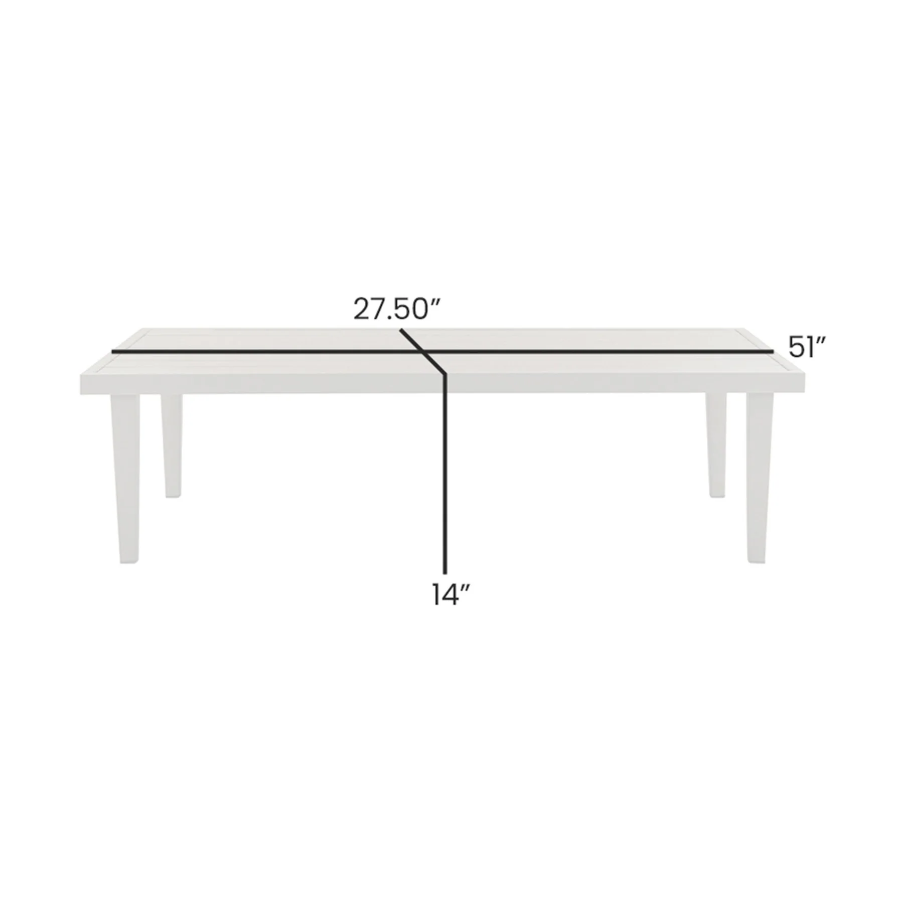Grenada Aluminum Outdoor Coffee Table in Brown - Image 4