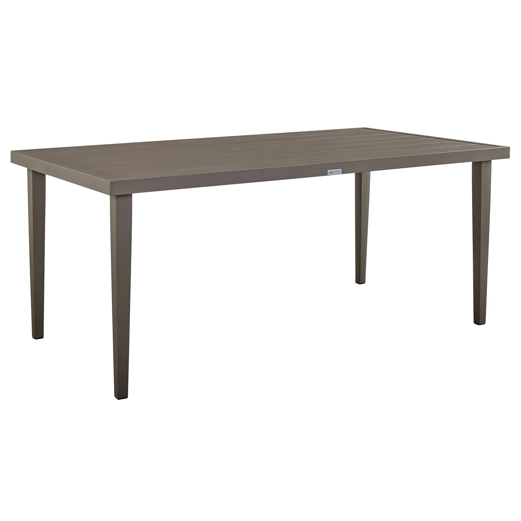 Grenada Outdoor Aluminum Gray Rectangle Dining Table - Image 2