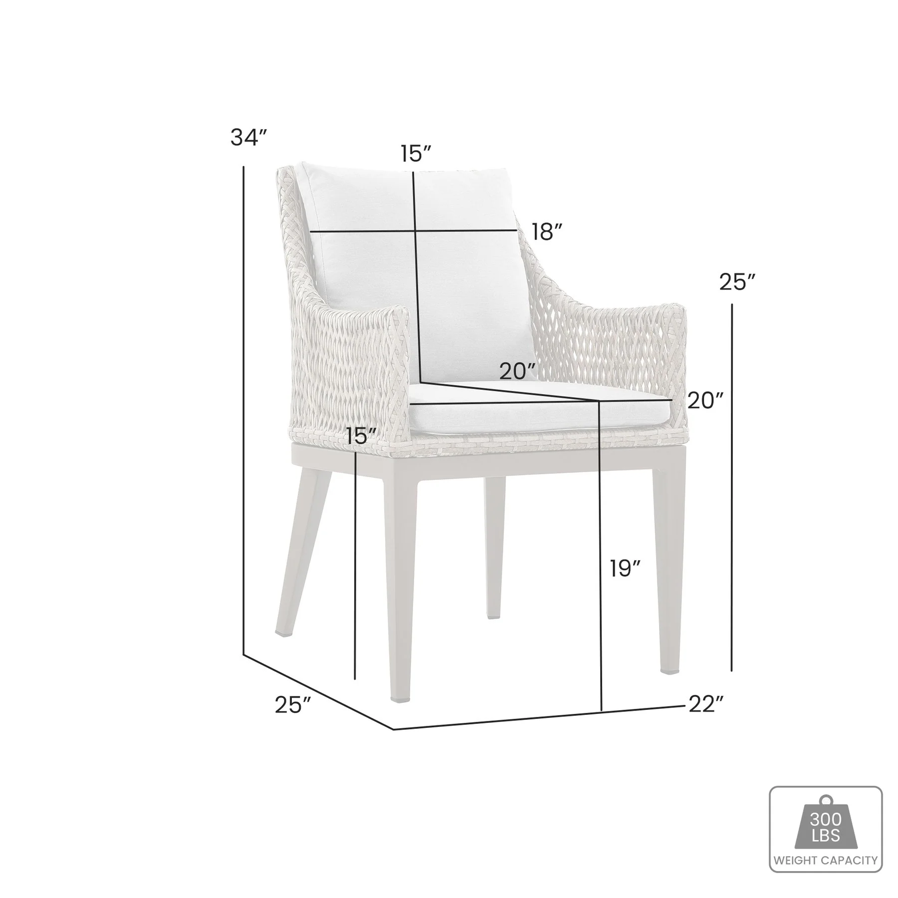 Grenada Outdoor Wicker and Aluminum Gray Dining Chair with Beige Cushions - Set of 2 - Image 8