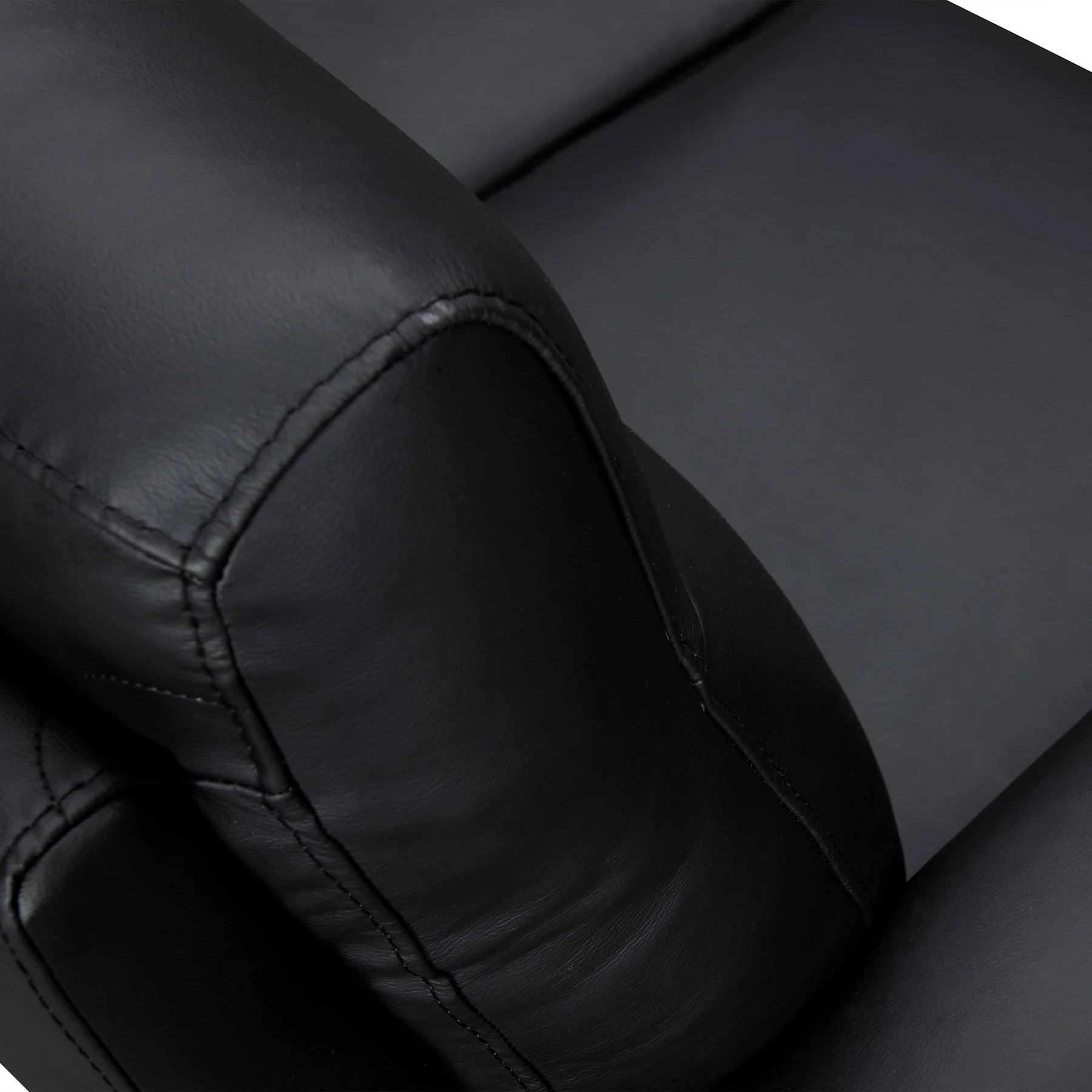 Greyson 83" Black Leather Sofa - Image 6