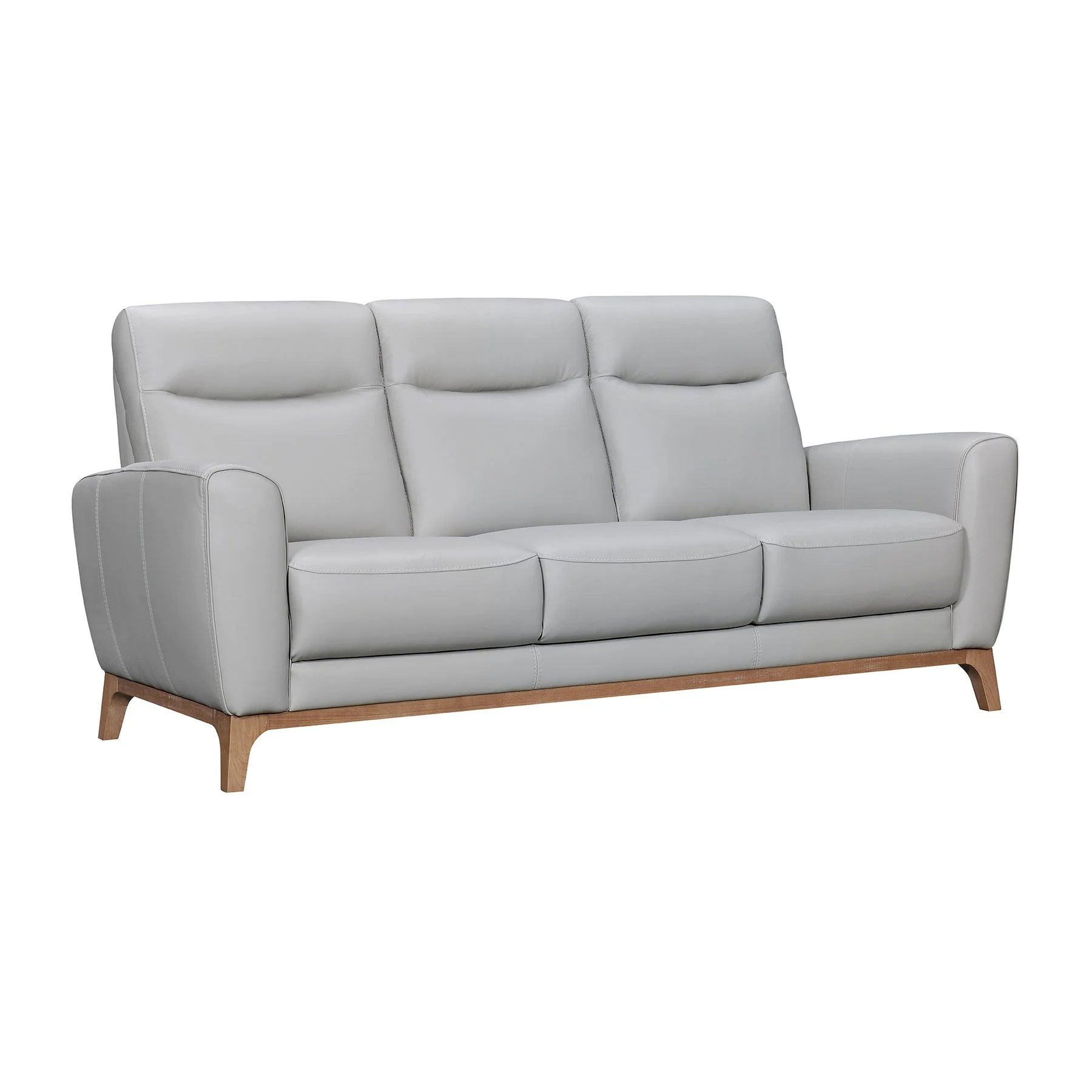 Greyson 83" Dove Gray Leather Sofa - Image 2