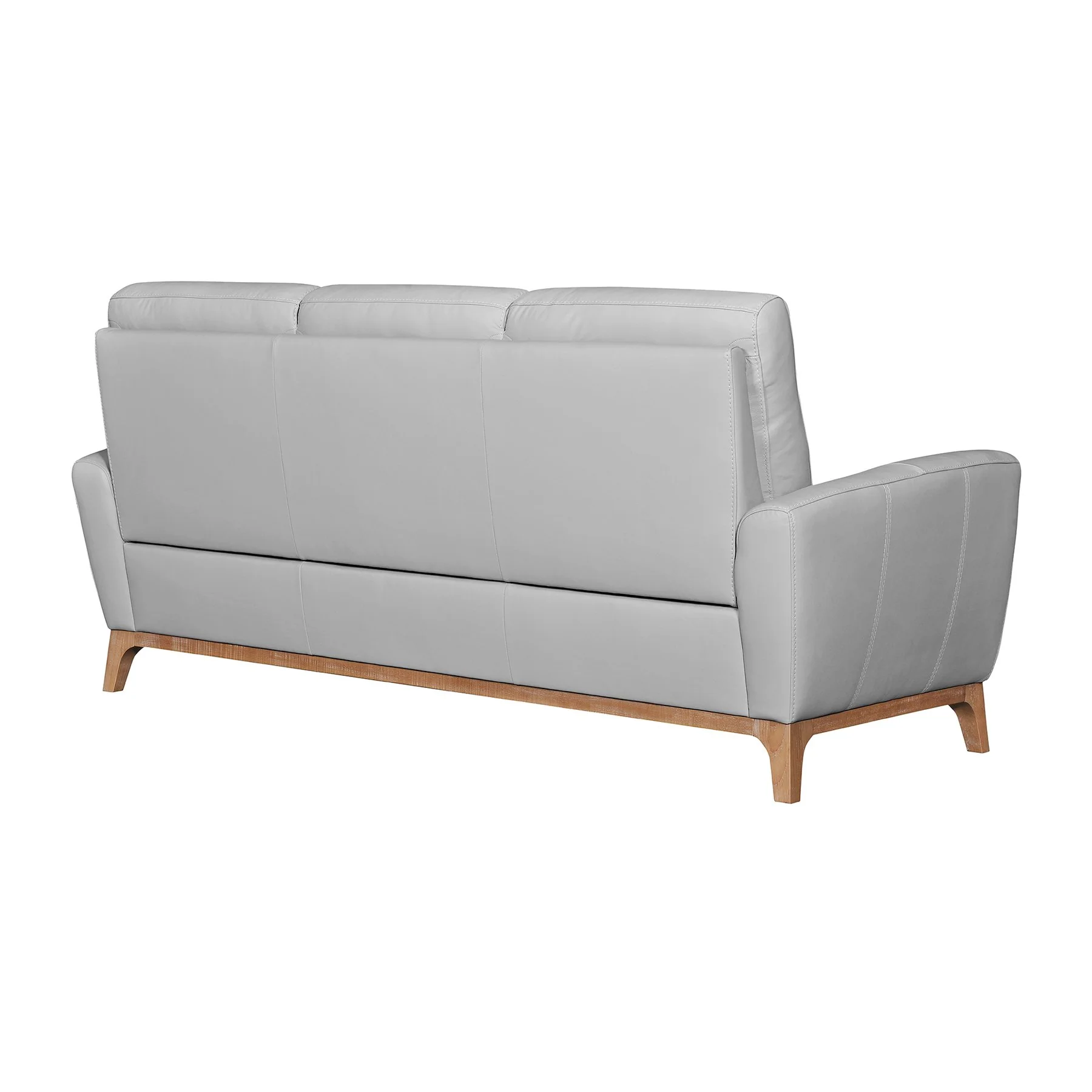Greyson 83" Dove Gray Leather Sofa - Image 3