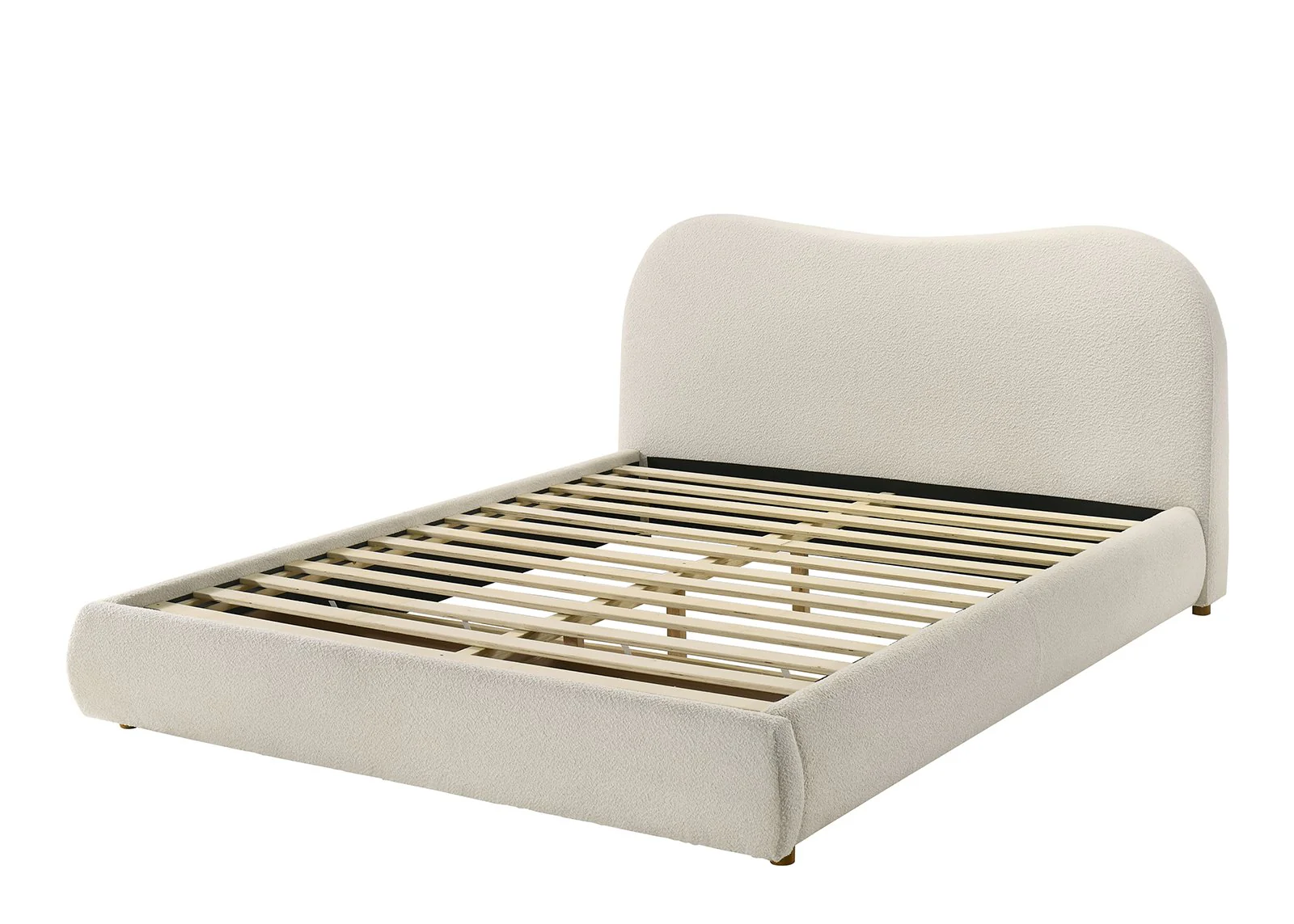 Grimsby Queen Bed, White Boucle - Image 4