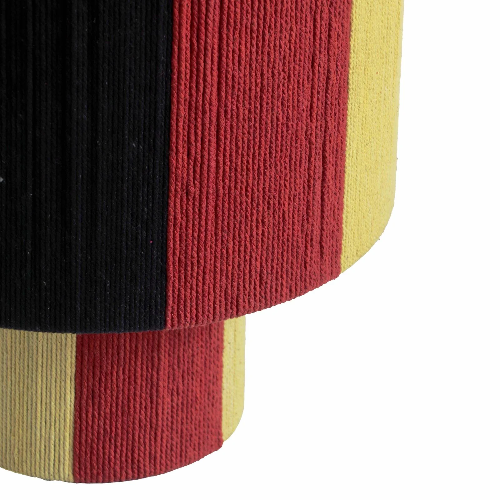 Guinevere Red and Yellow Striped Cotton Table Lamp - Image 4