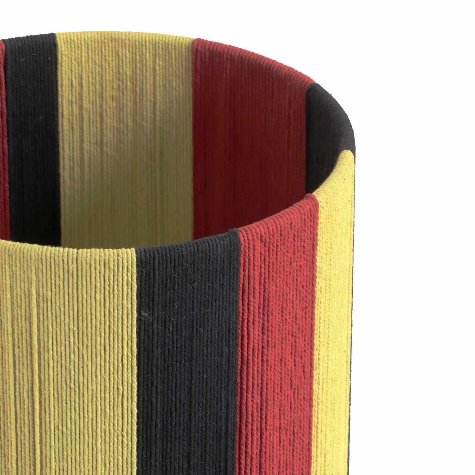 Guinevere Red and Yellow Striped Cotton Table Lamp - Image 5