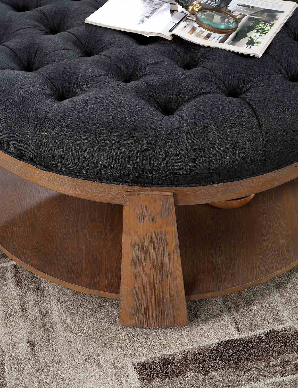 Guis Round Coffee Table, Dark Gray - Image 2