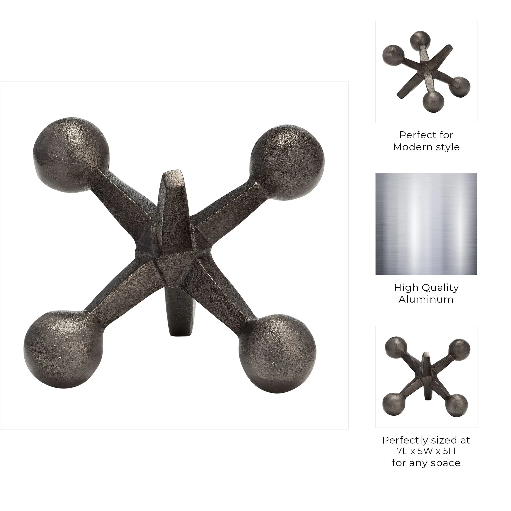 Gun Metal Jacks Decor, 5 - Image 3