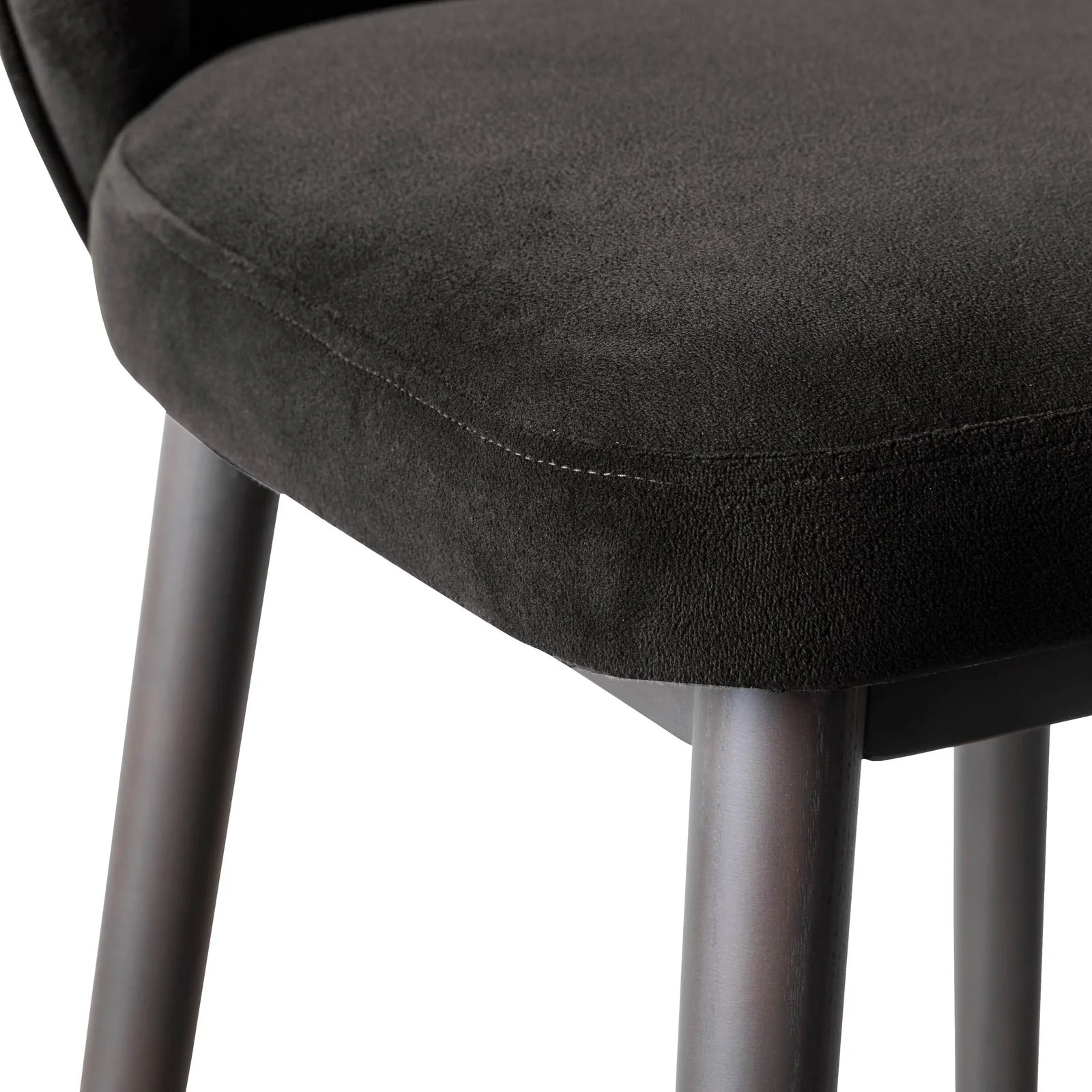 Hailey Charcoal Grey Velvet Counter Stool - Image 5