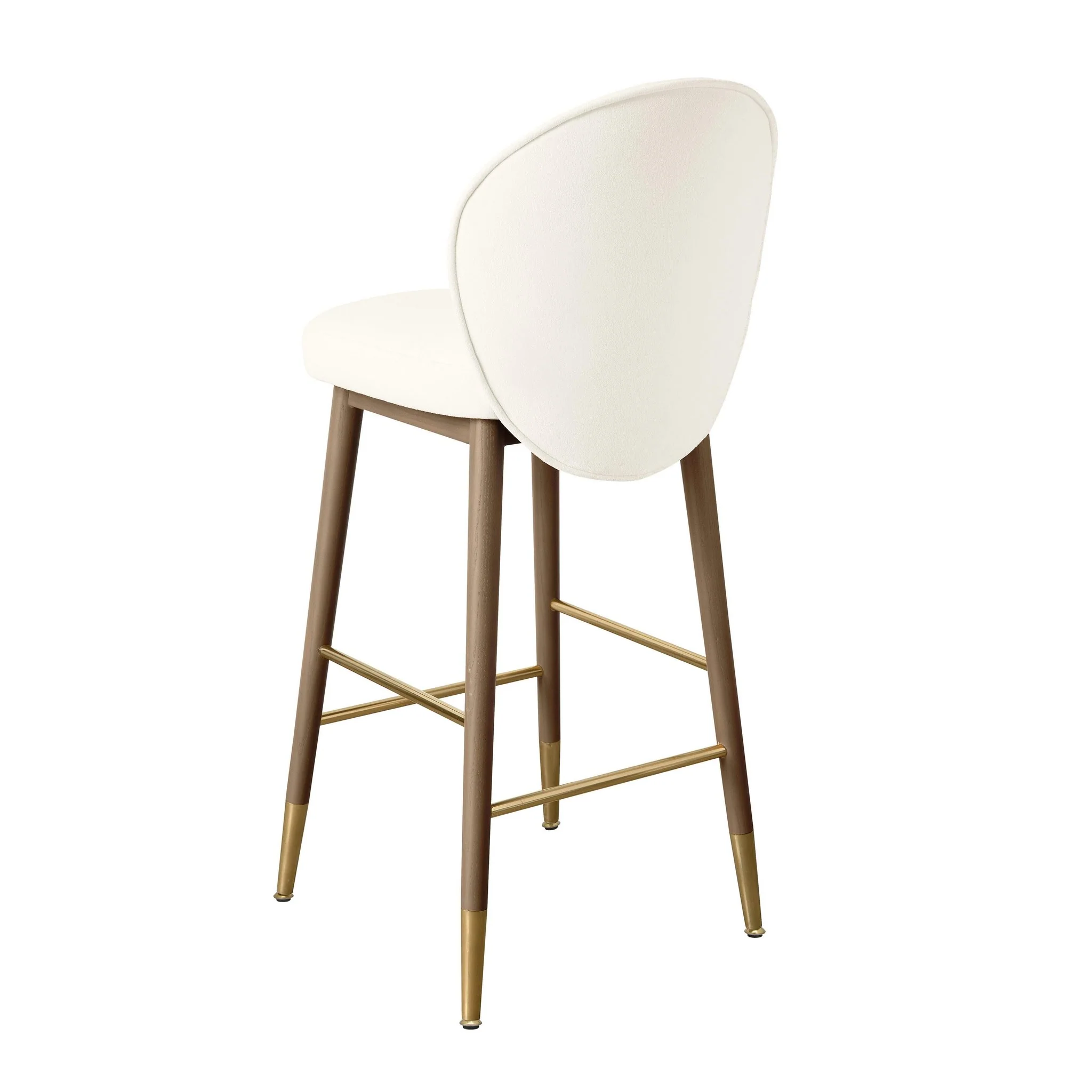 Hailey Cream Velvet Counter Stool - Image 4