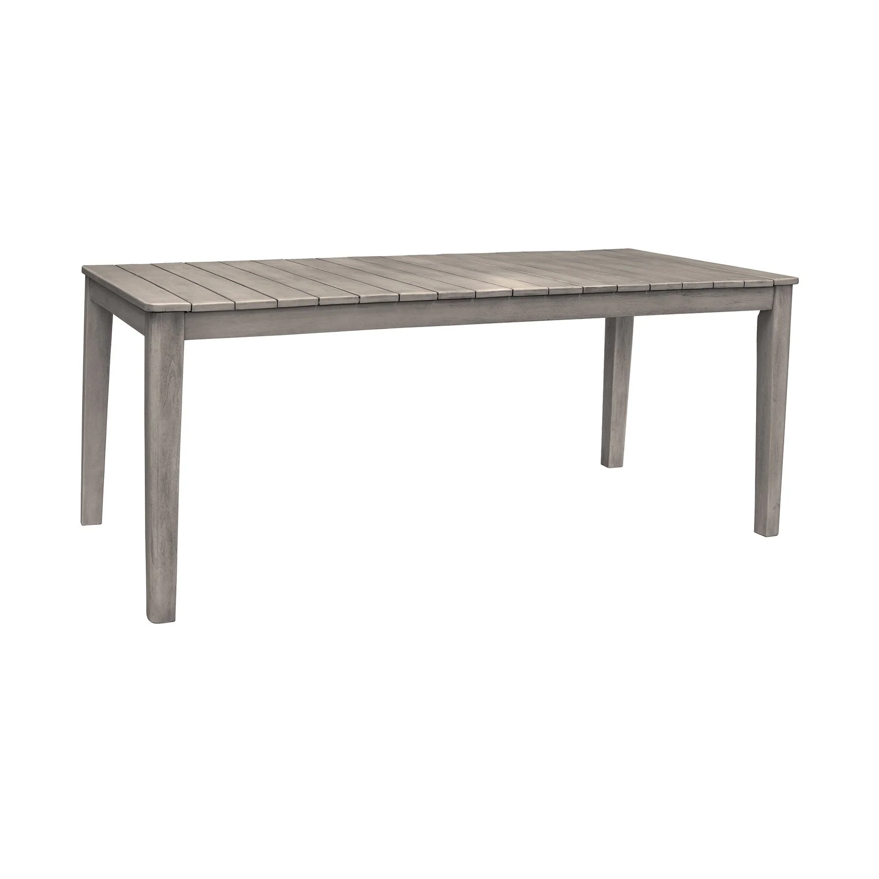Haiti 7-Piece Patio Outdoor Dining Set with Arm Chairs in Gray Acacia Wood with Rope - Image 2