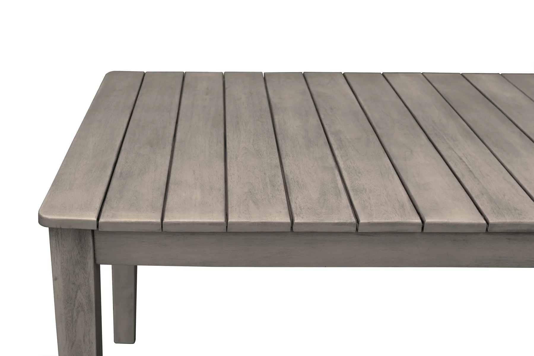Haiti Patio Outdoor Dining Table in Gray Acacia Wood - Image 3