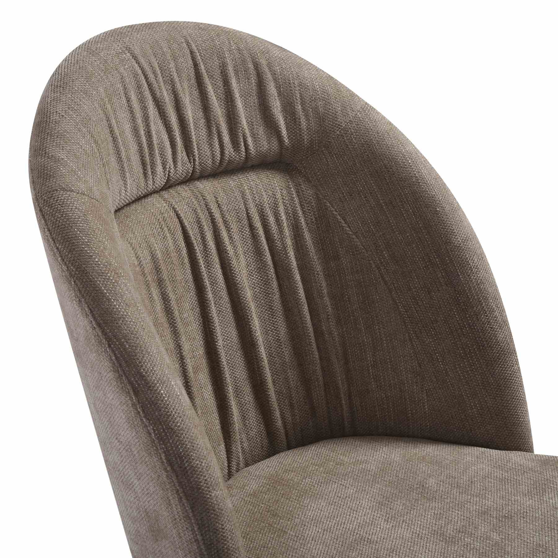 Hallie Contemporary Swivel Curved Back Almond Upholstered Dining Chair - Set of 2 - Image 8