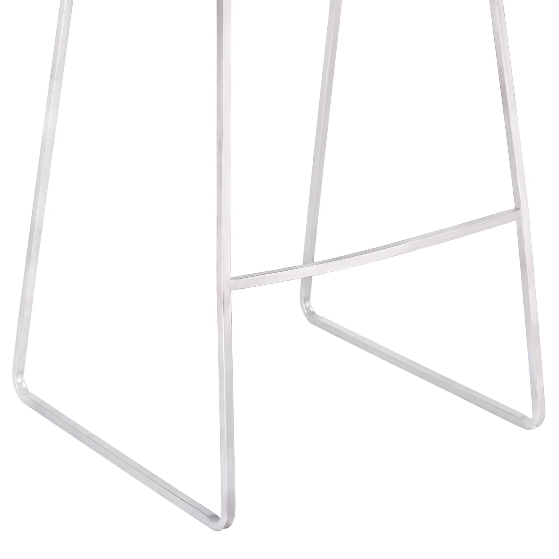 Hamilton 26" Counter Height Barstool in Brushed Stainless Steel with Vintage Gray Faux Leather - Image 5