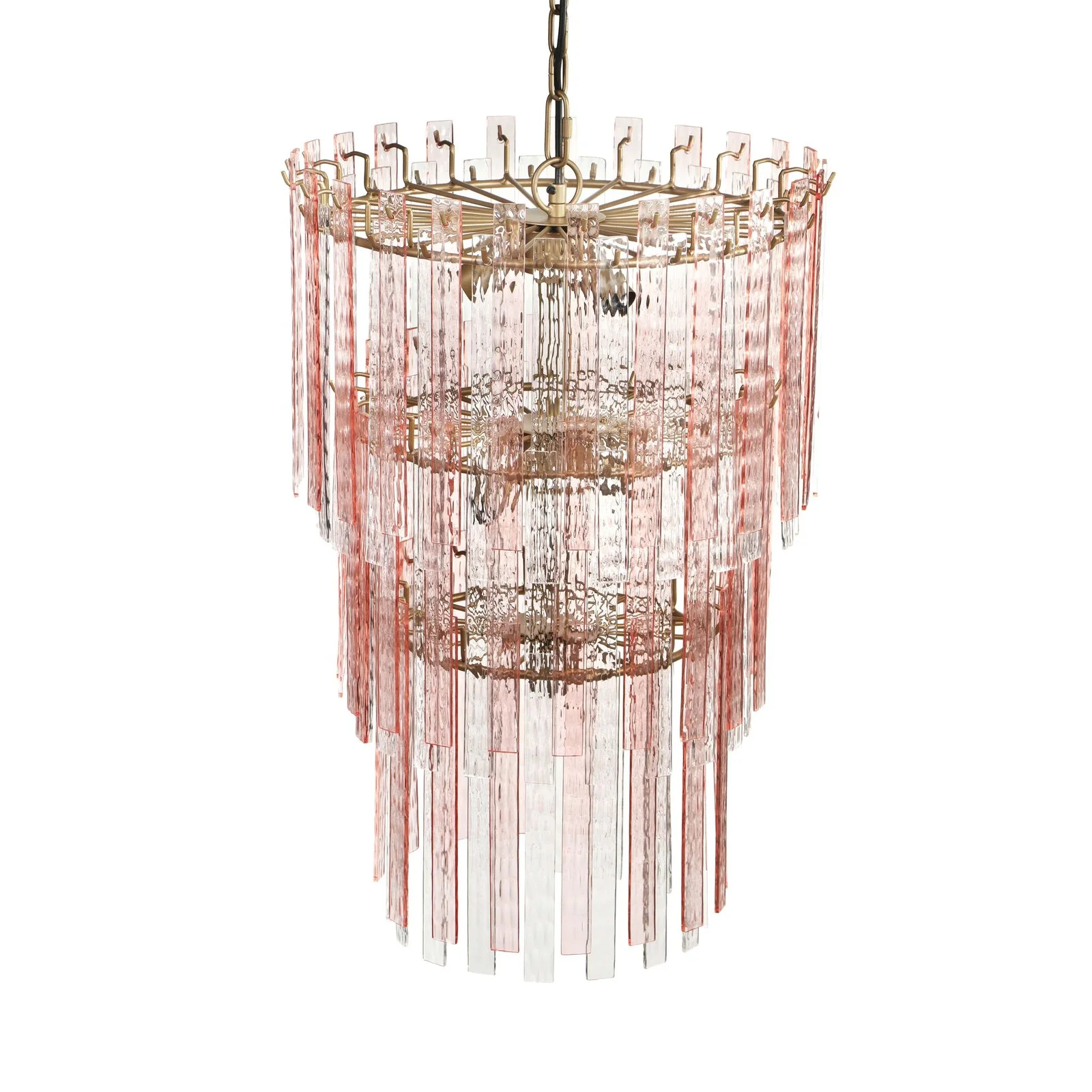 Hampshire Pink Acrylic 3-Tier Chandelier - Image 4