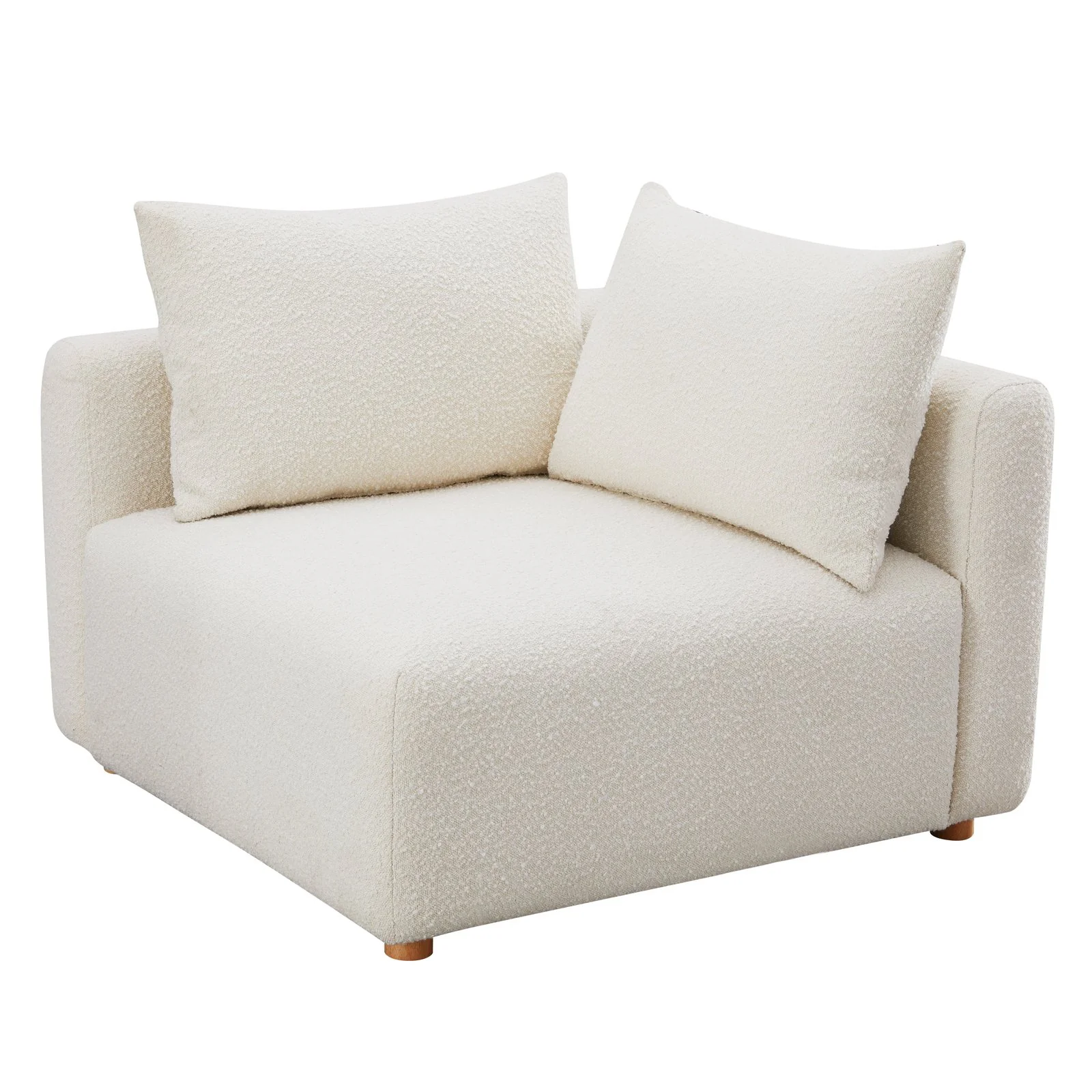 Hangover Cream Boucle Modular Corner Chair - Image 3