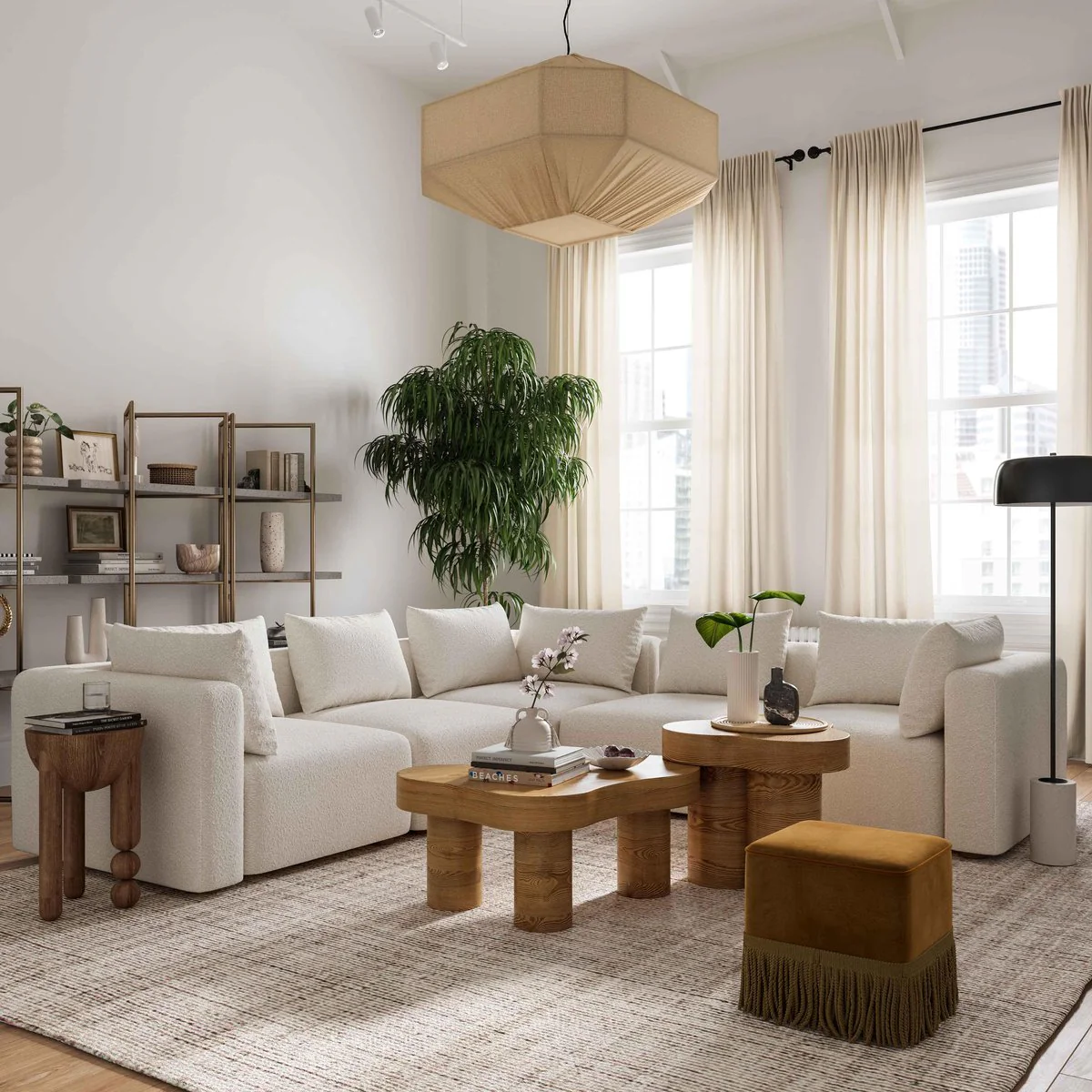 Hangover Cream Boucle Sofa - Image 2