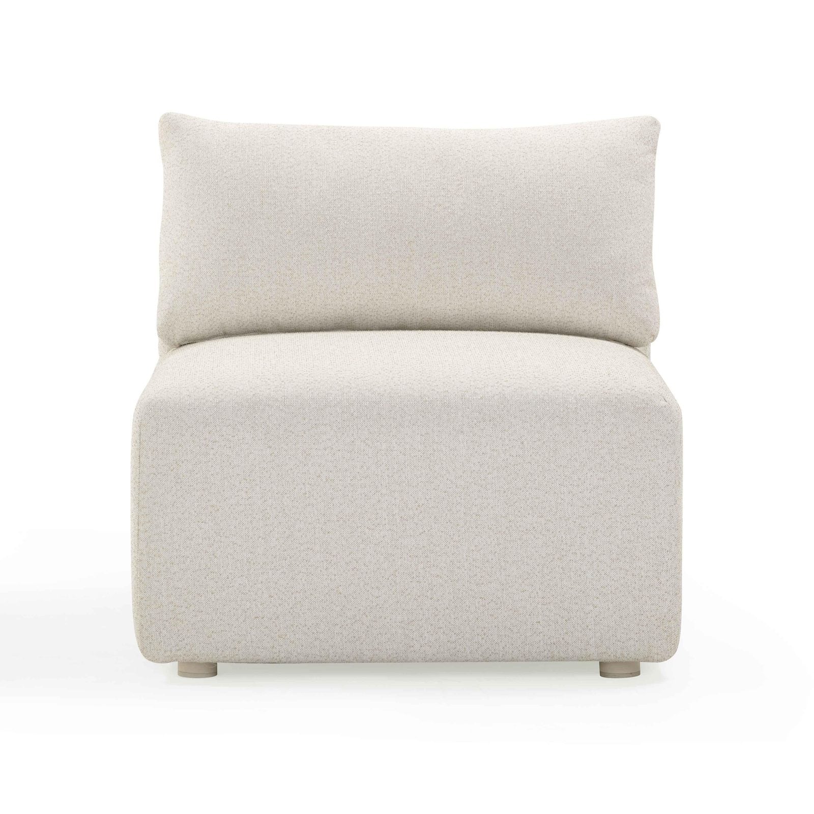 Hangover Cream Modular Outdoor Armless Chair - Image 2