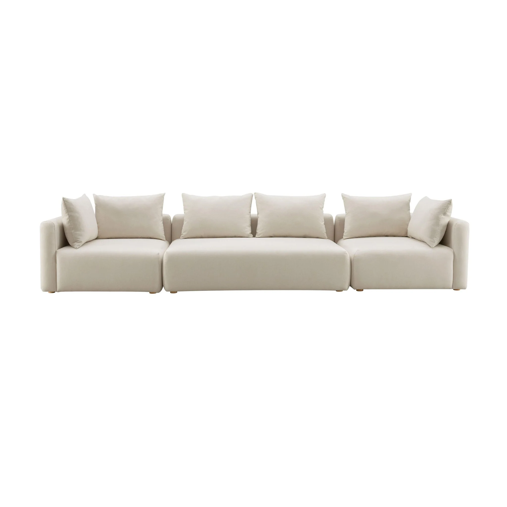 Hangover Cream Performance Linen 145 inch Long Sofa - Image 2