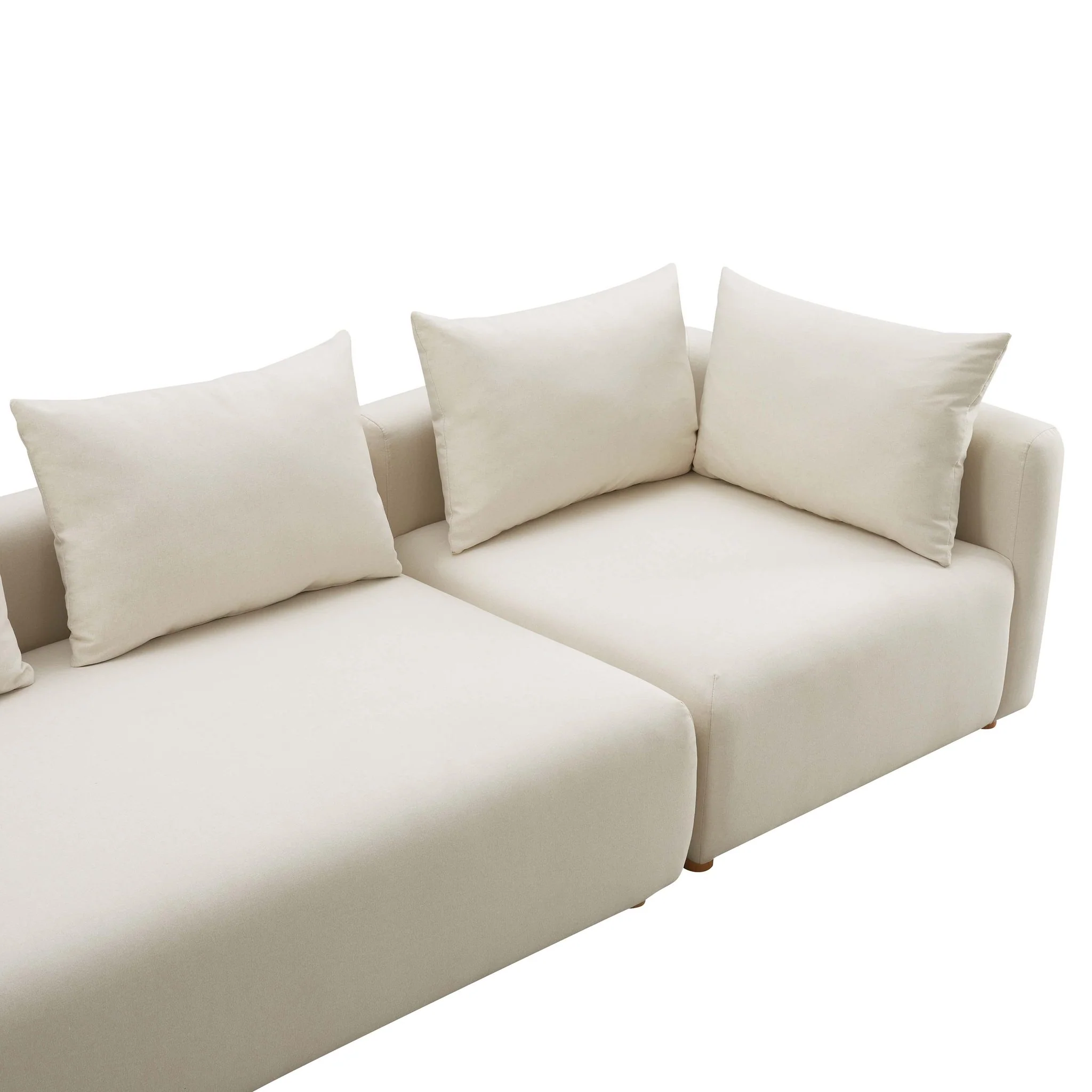 Hangover Cream Performance Linen 145 inch Long Sofa - Image 3