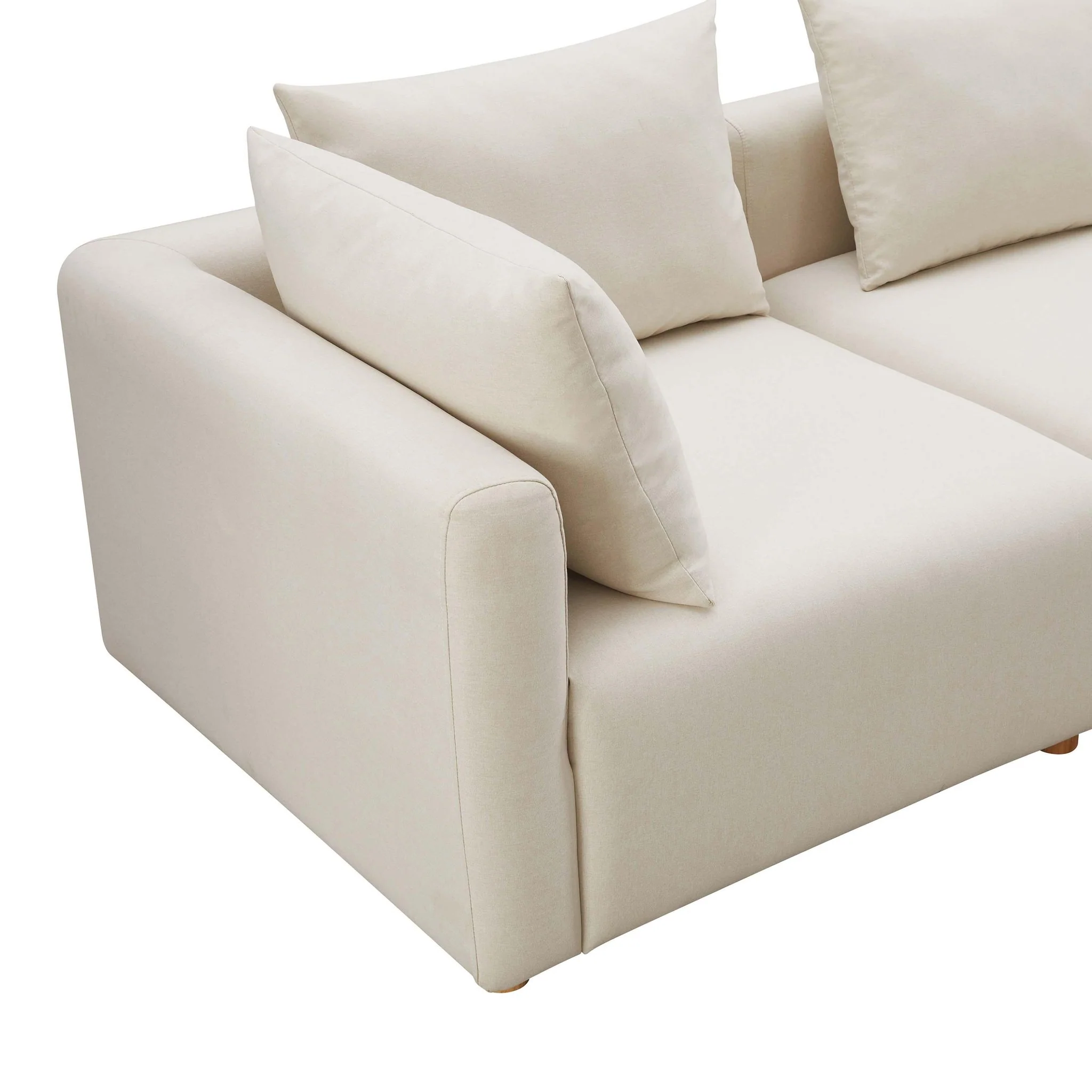 Hangover Cream Performance Linen Loveseat - Image 4