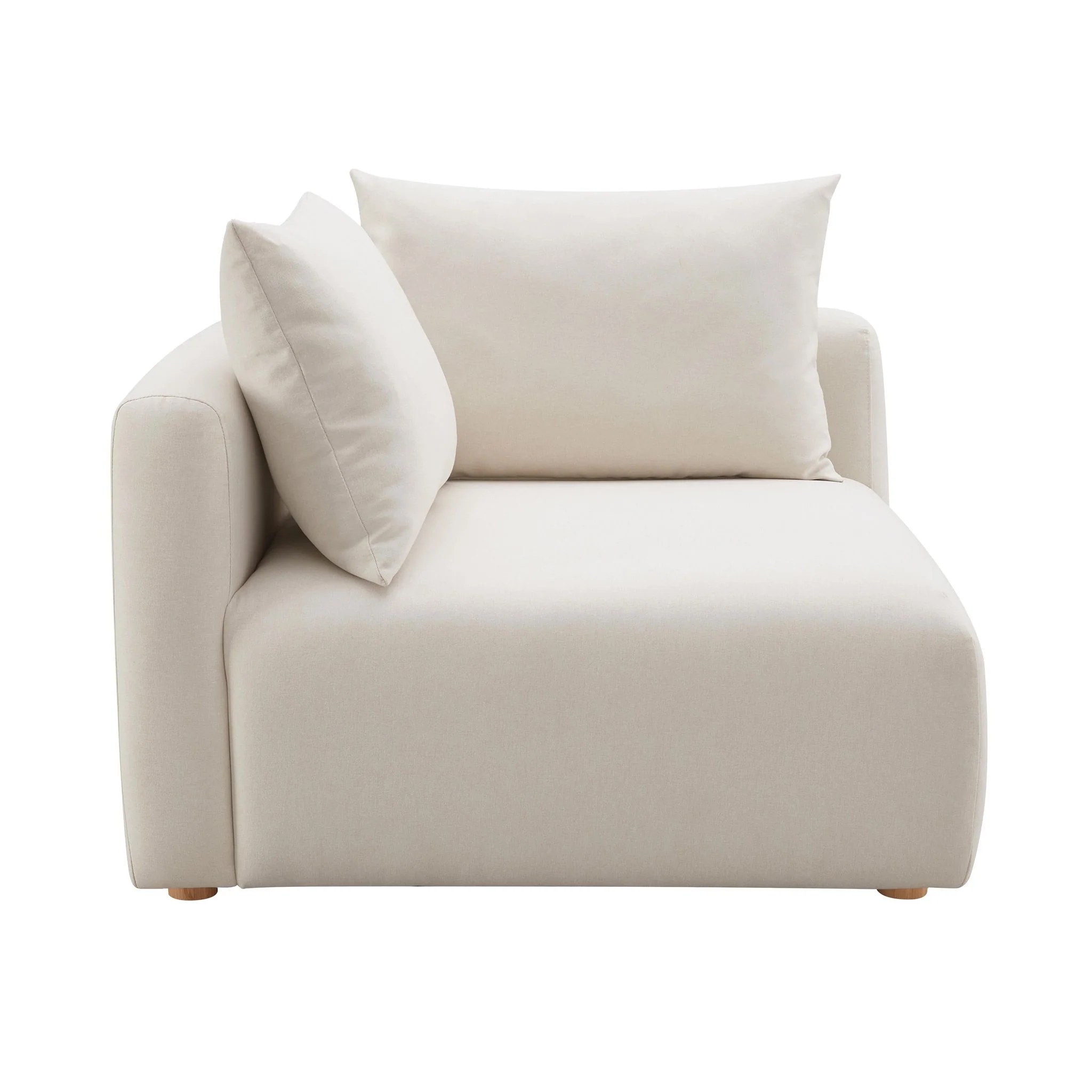 Hangover Cream Performance Linen Modular Corner Chair - Image 4
