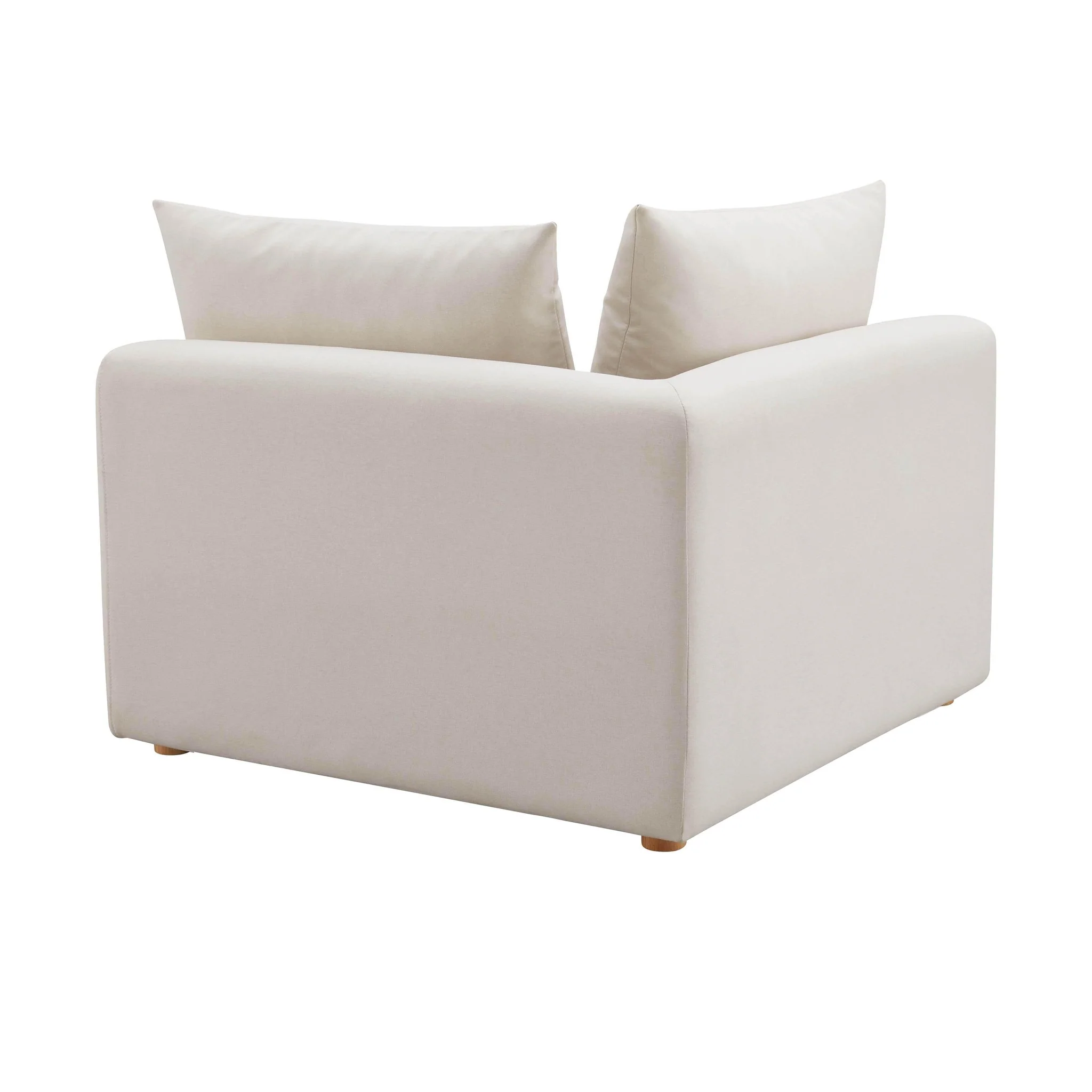 Hangover Cream Performance Linen Modular Corner Chair - Image 7