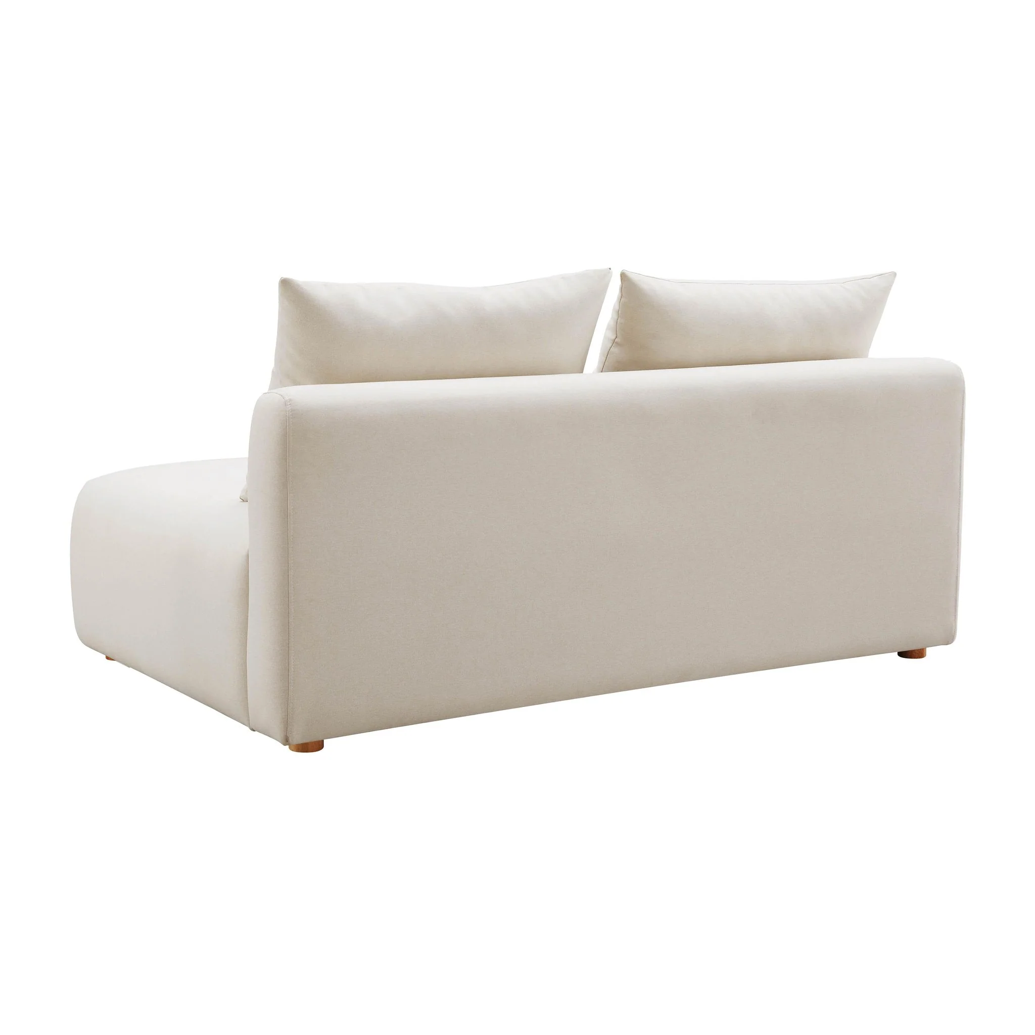 Hangover Cream Performance Linen Modular Loveseat - Image 4