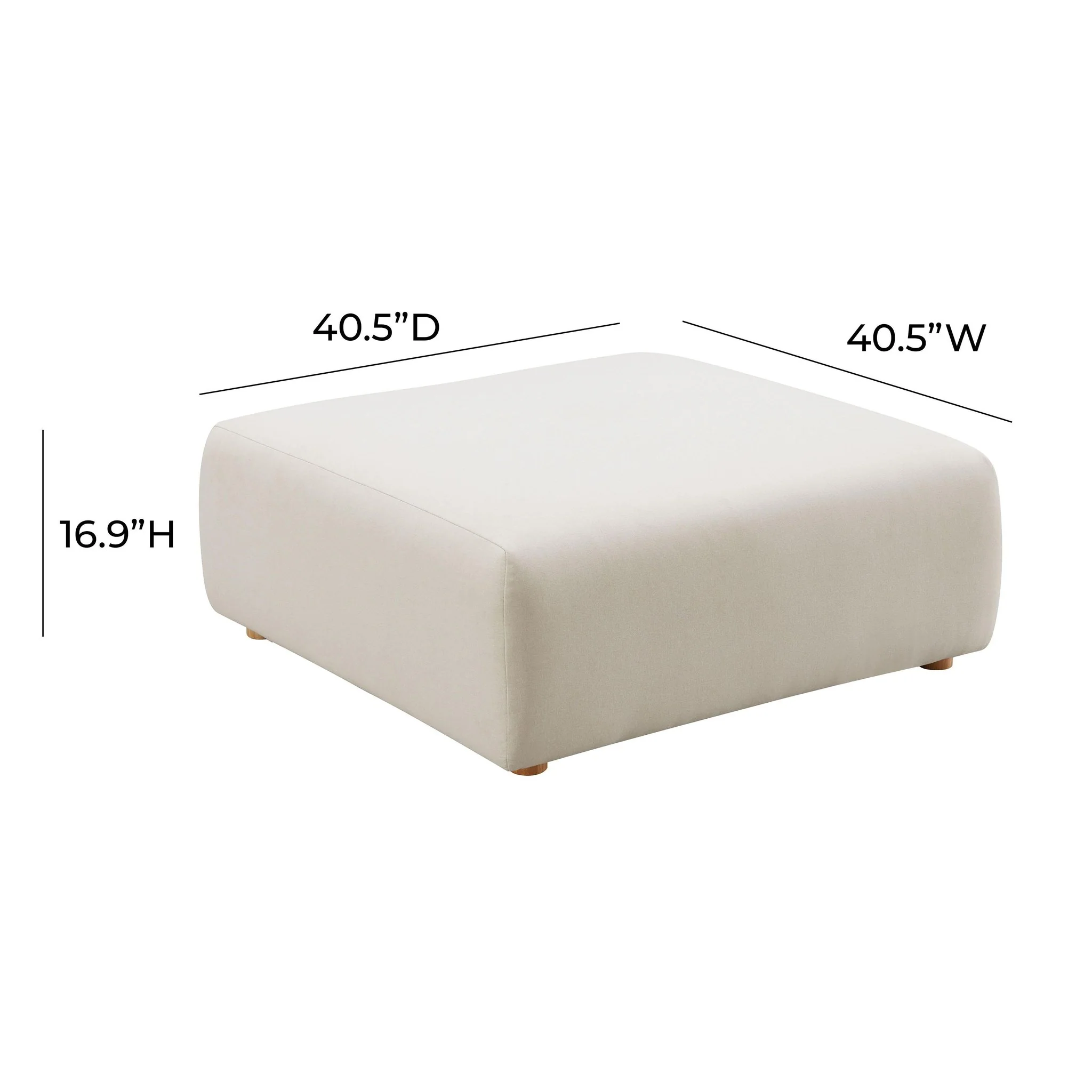 Hangover Cream Performance Linen Ottoman - Image 5