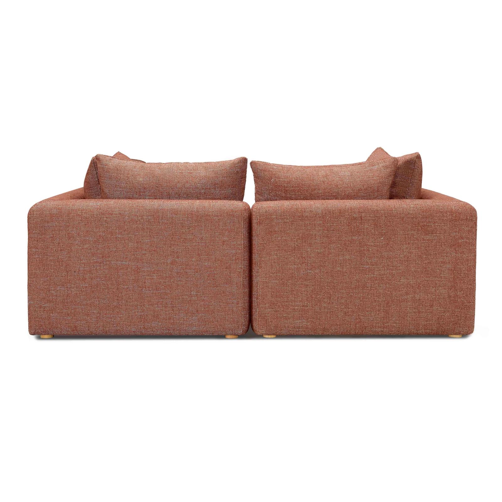Hangover Sedona Red Textured Fabric Loveseat - Image 3