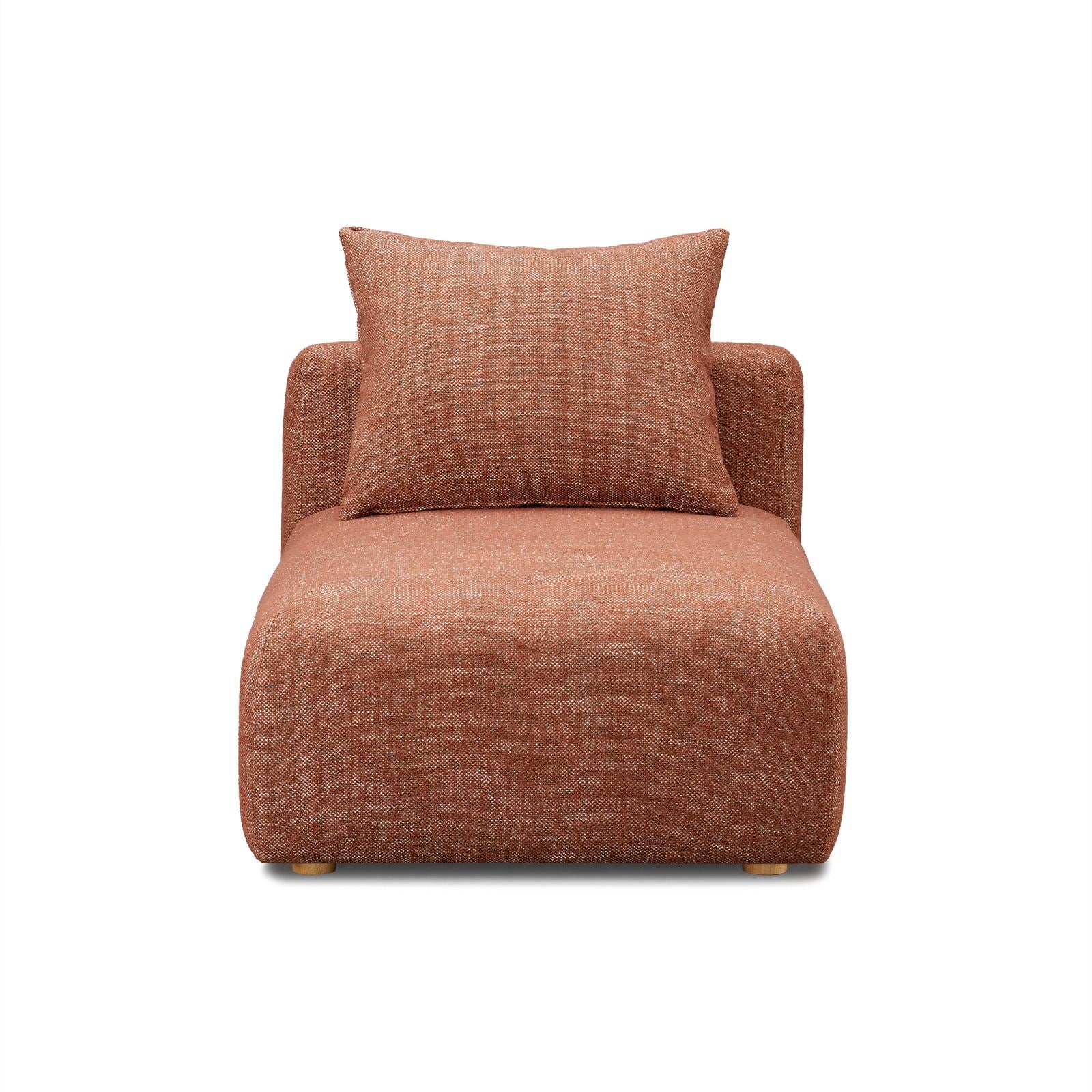 Hangover Sedona Red Textured Fabric Modular Armless Chair - Image 3