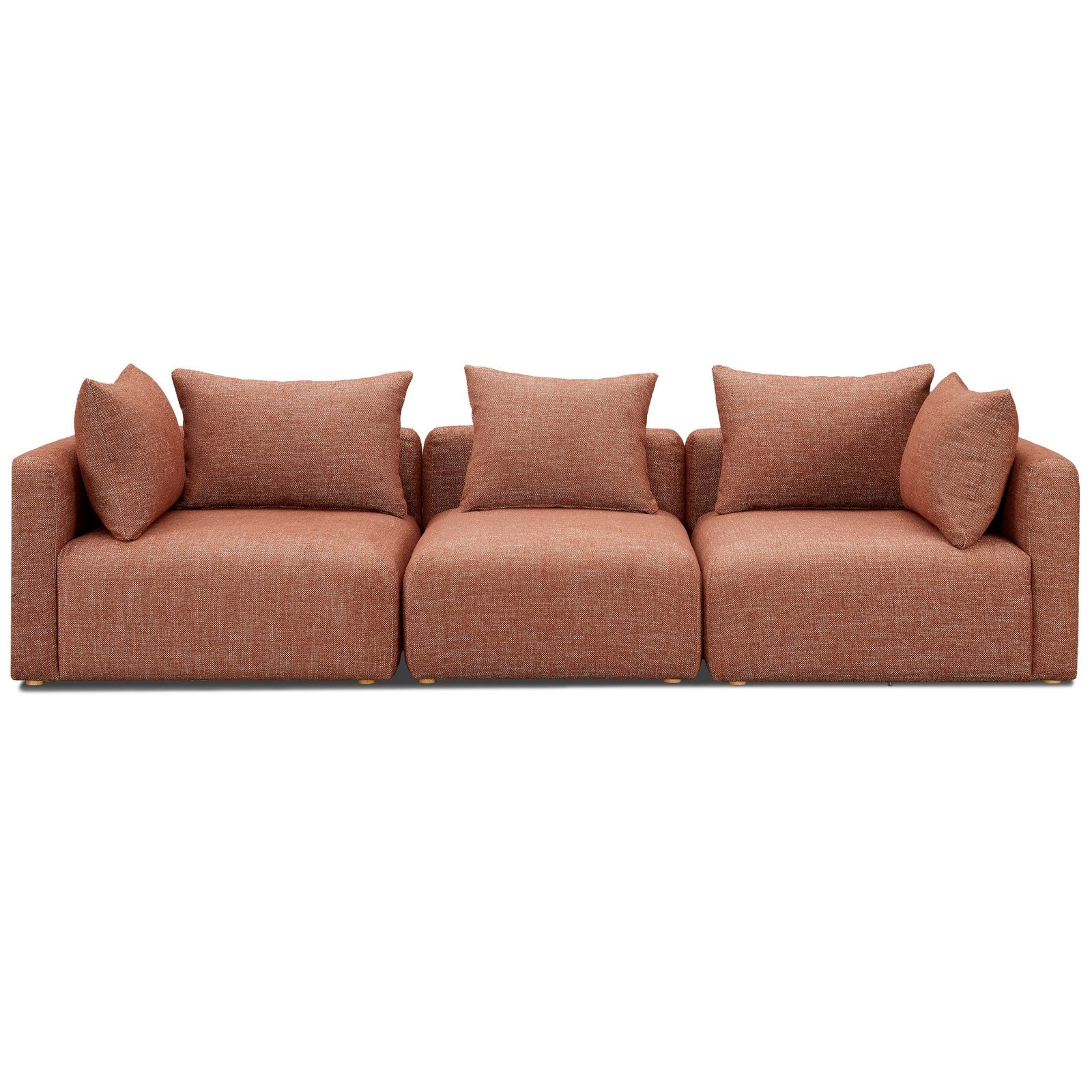 Hangover Sedona Red Textured Fabric Sofa - Image 2