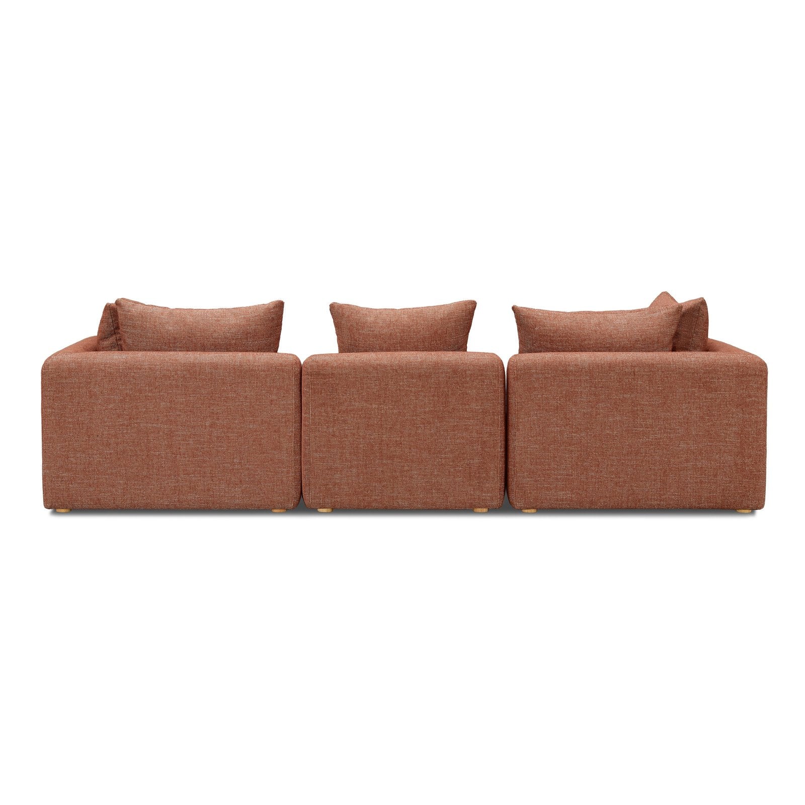 Hangover Sedona Red Textured Fabric Sofa - Image 3