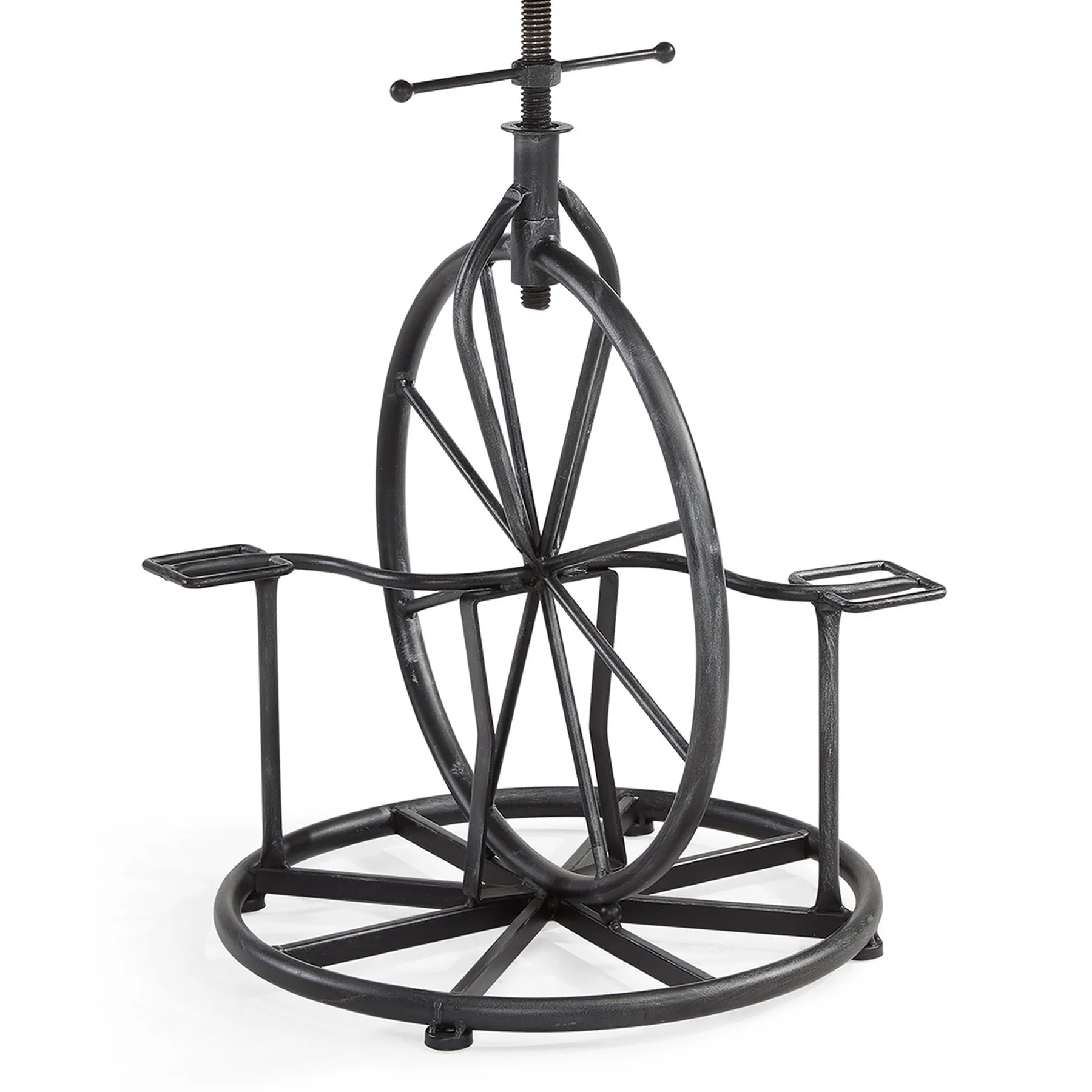 Harlem Adjustable Height Swivel Wrangler Fabric and Metal Bicycle Bar Stool - Image 5